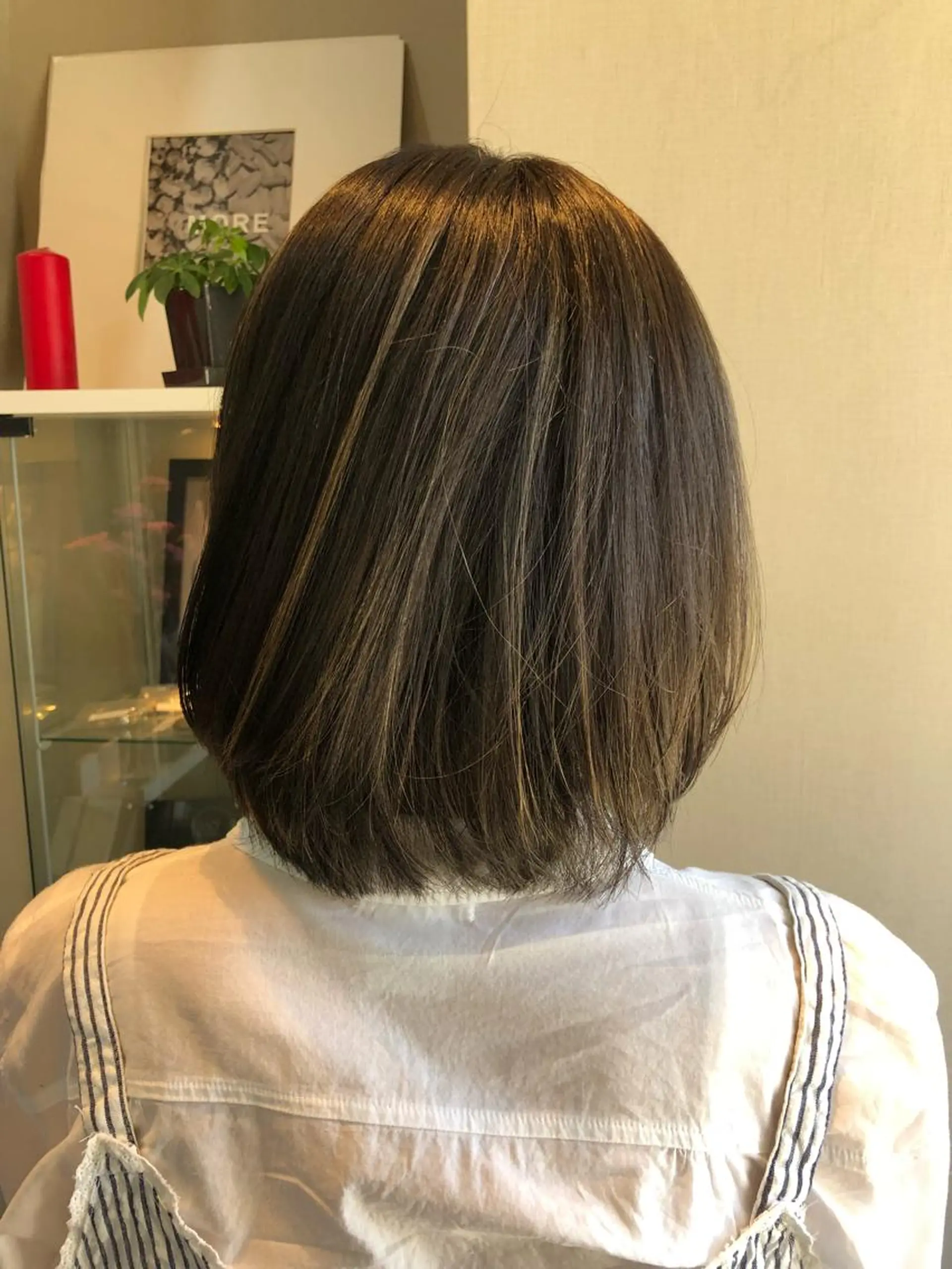 ミディアム カラー アッシュ バレイヤージュ ベージュカラー ブルーカラー ブルージュ 立川、北口.ans 黒木 和大のヘアスタイル