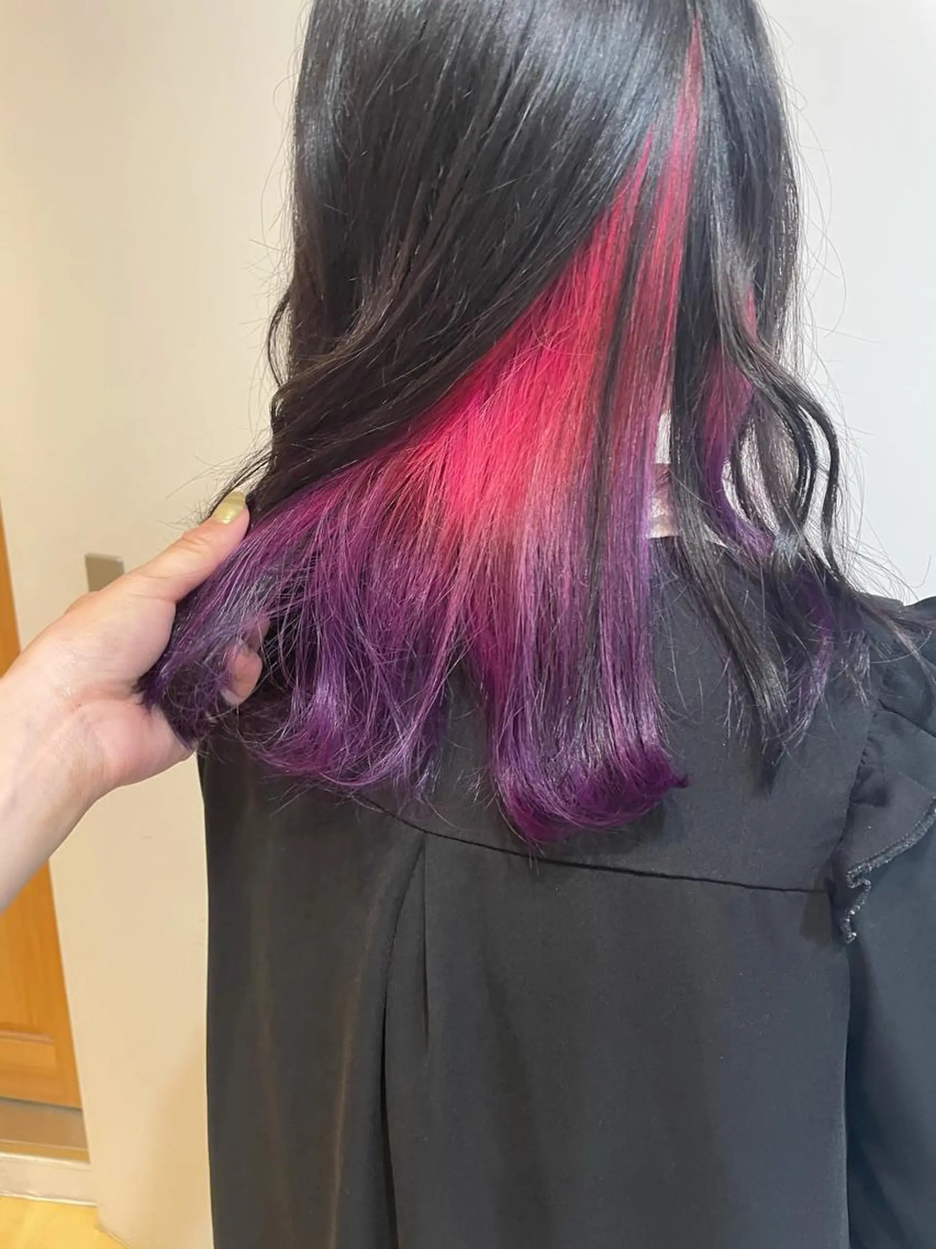 ミディアム カラー グラデーションカラー ピンクカラー パープルカラー ヘアカラー 中目黒🌼 🌼ハナのヘアスタイル