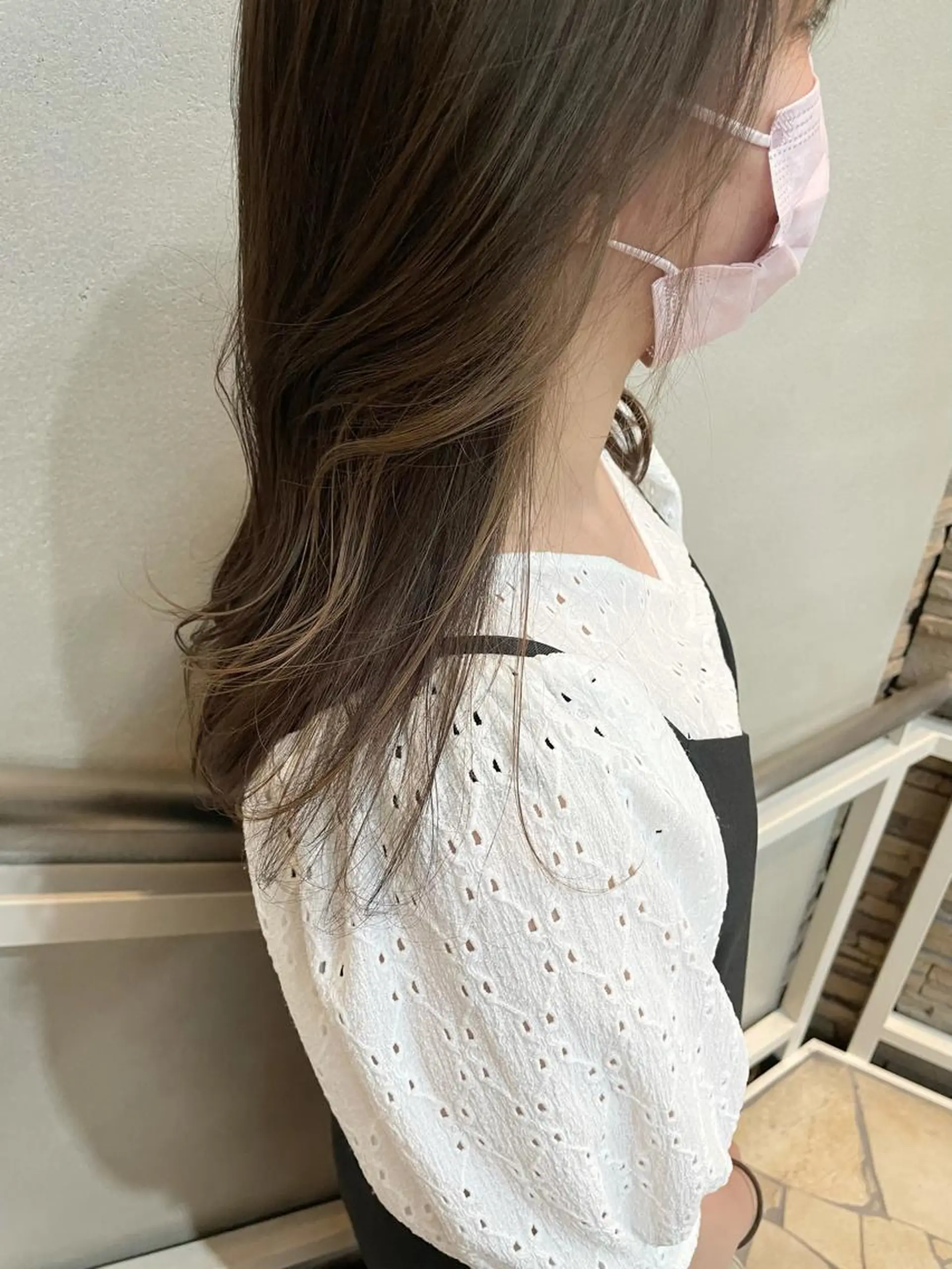 ミディアム カラー ベージュカラー イヤリングカラー 沖縄/ヘアアレンジ /着付けのヘアスタイル