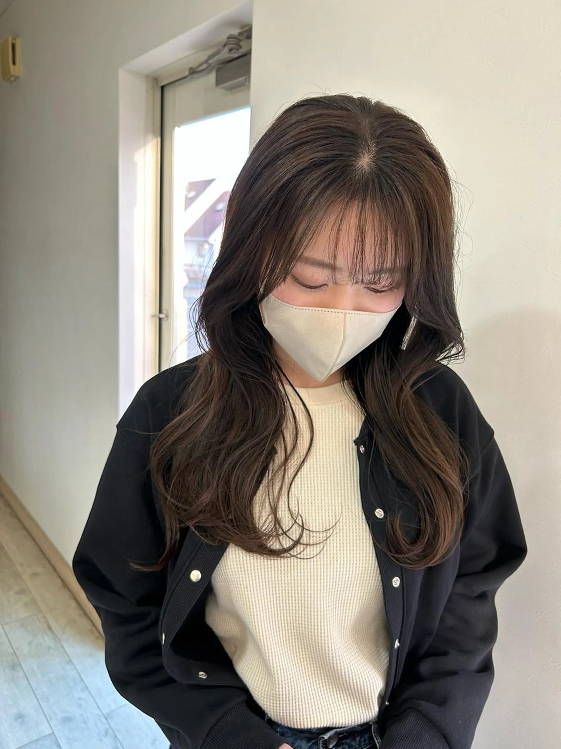 セミロング カラー カット ヘアカラー トリートメント 韓国🇰🇷ボブ✂︎ レイヤー✂︎三吉明人のヘアスタイル