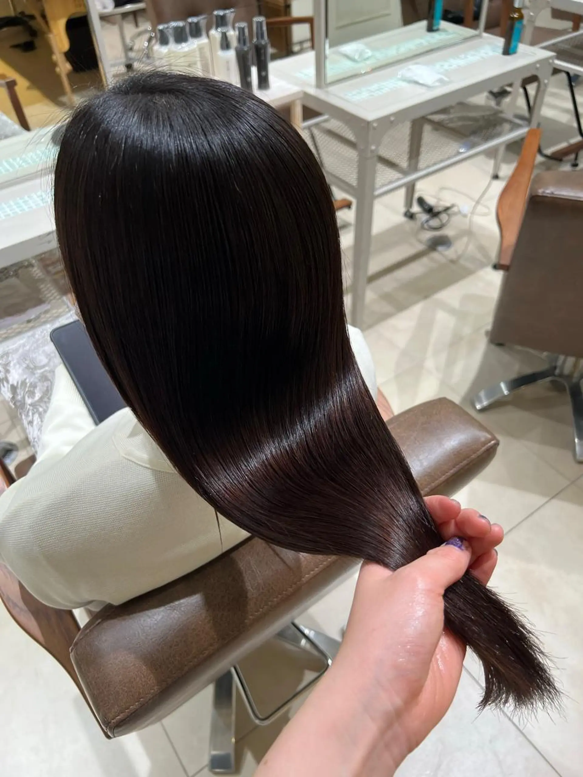 ロング 髪質改善 トリートメント 艶カラー🩵中久保 舞優🩵のヘアスタイル