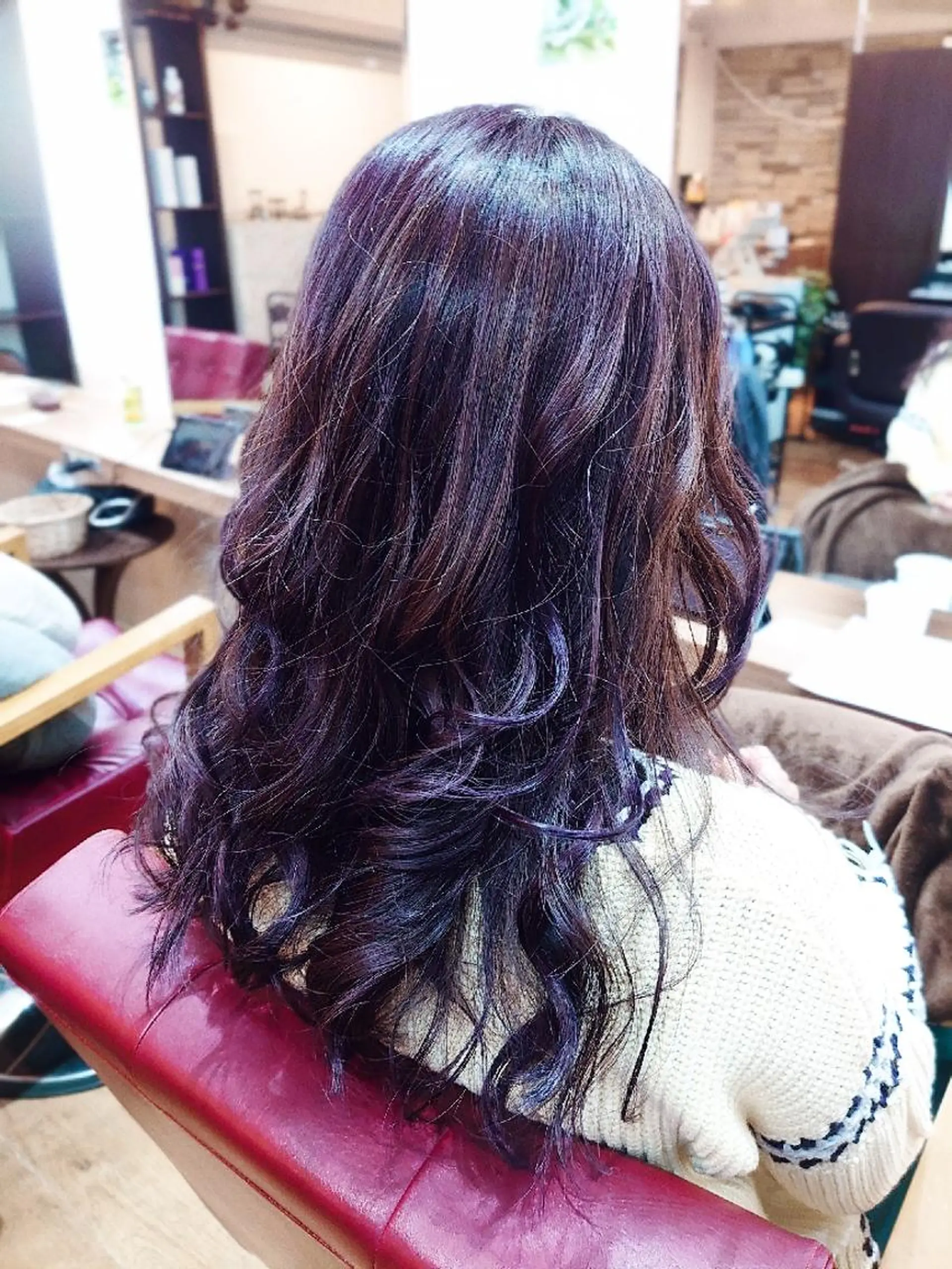 ロング アッシュ パープルカラー カット ヘアカラー トリートメント ✔️【Fan.】 ☆工藤寿也のヘアスタイル