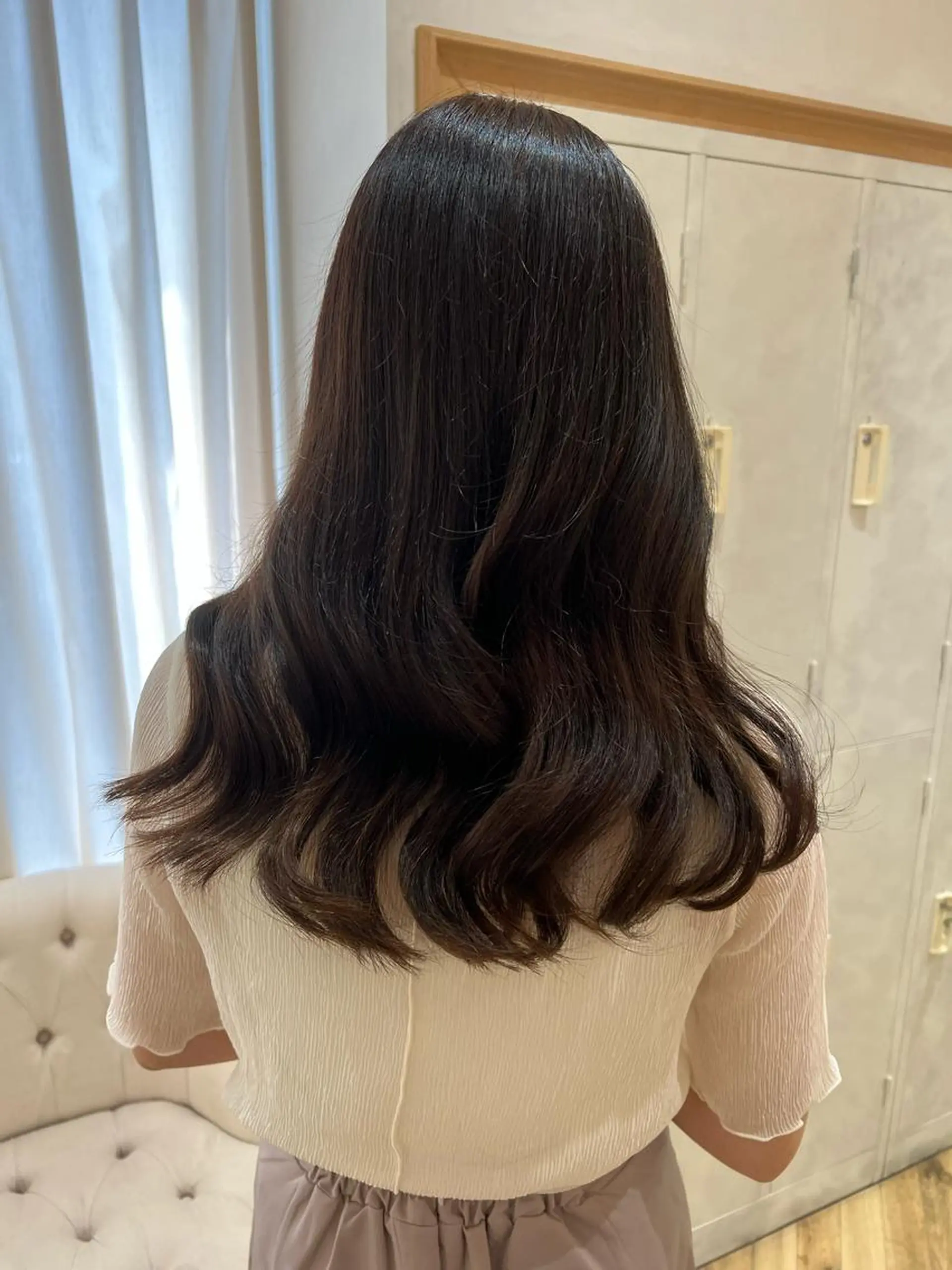 ロング ヨシンモリ 韓国風ヘア カット ヘアカラー トリートメント 韓国ヘア🇰🇷 SAYAのヘアスタイル