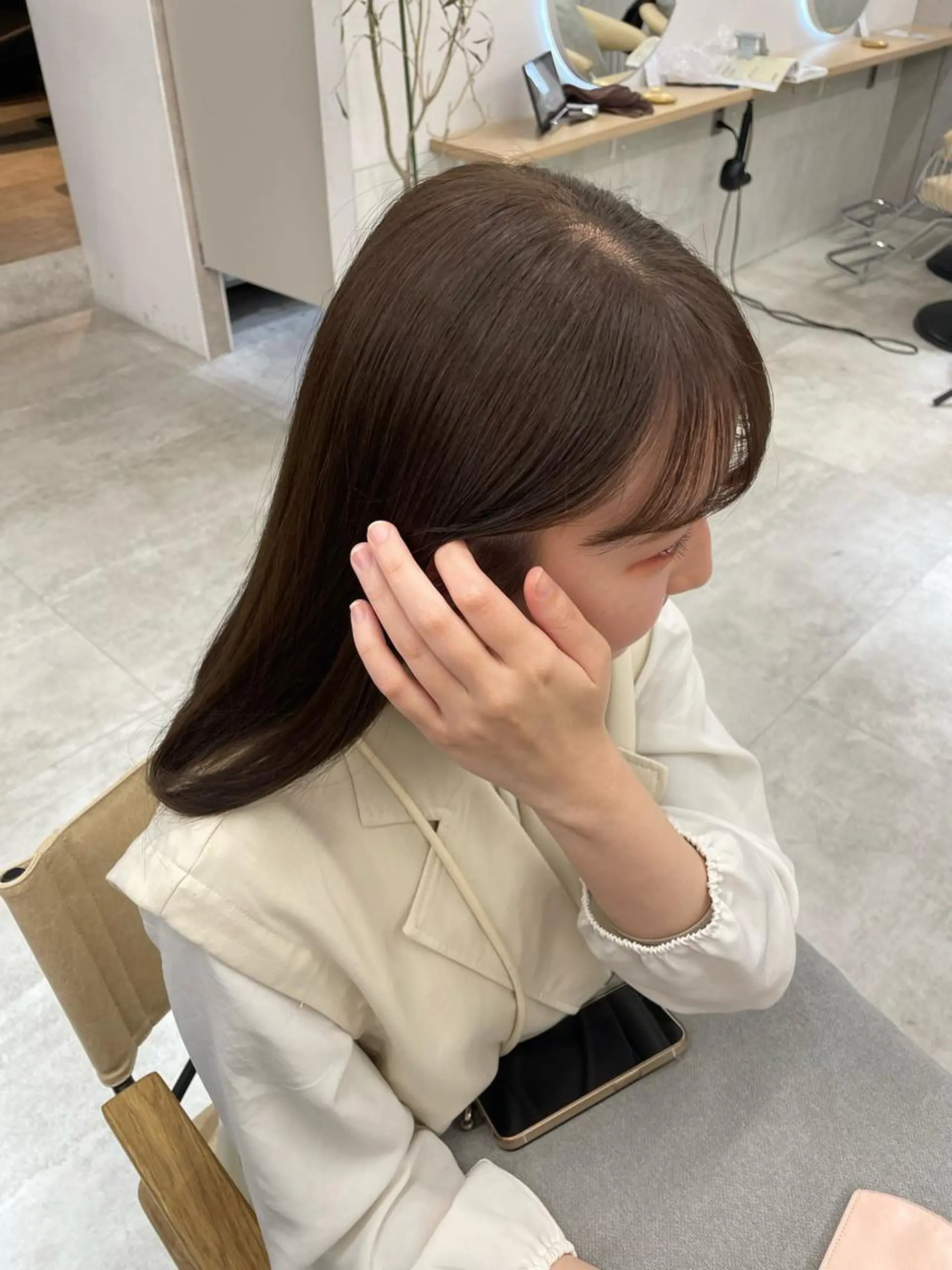 カラー ブリーチ ブリーチなしカラー オオクラ マオのヘアスタイル