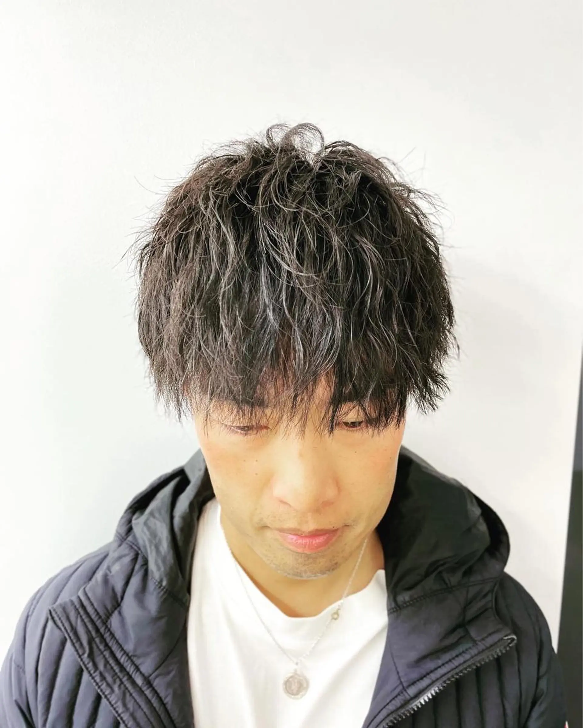 ショート パーマ メンズ メンズパーマ ツイストスパイラルパーマ スパイラルパーマ カット パーマ 銀座メンズカット/ 銀座メンズパーマ/のヘアスタイル