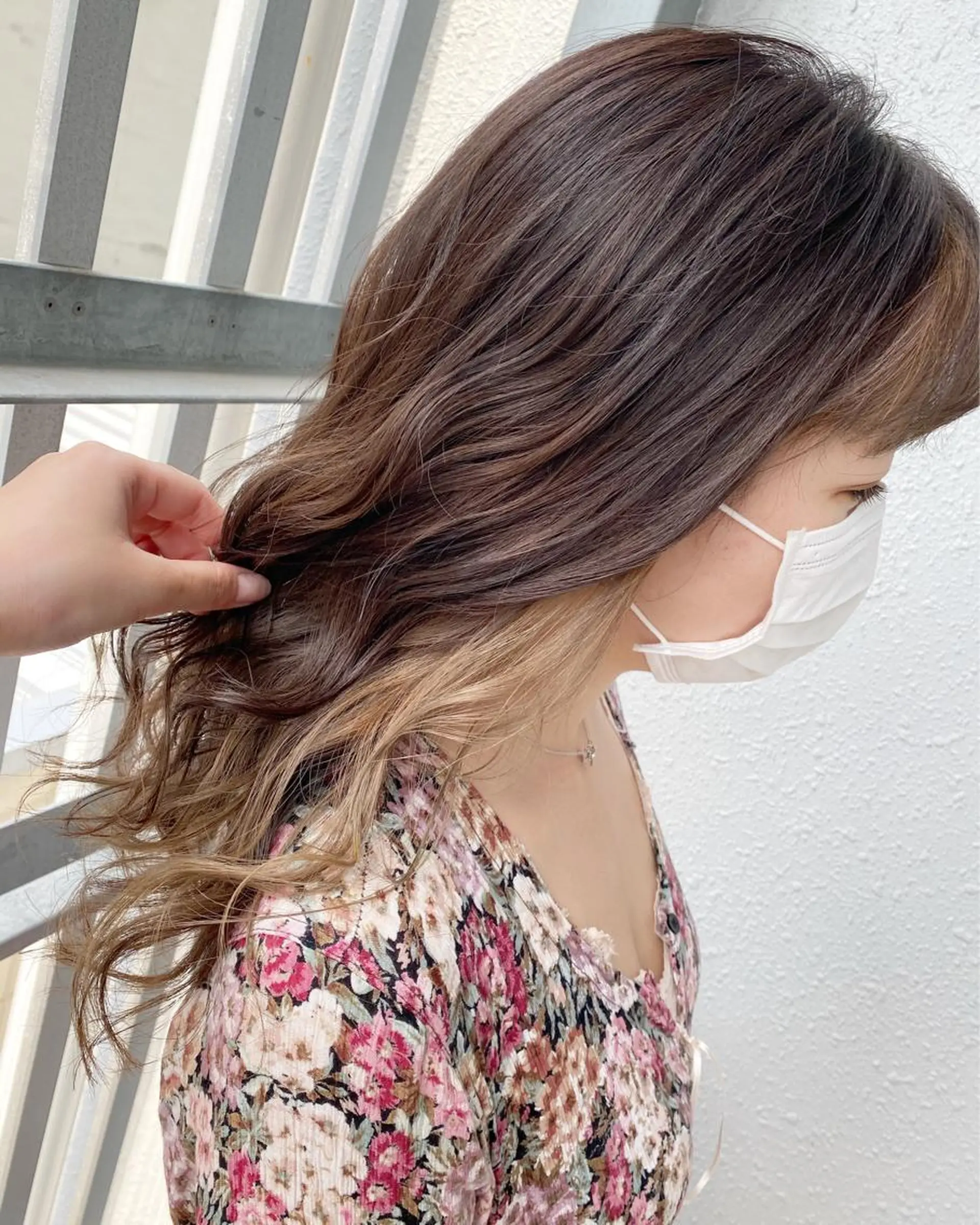 ロング カラー ベージュカラー ブリーチ ホワイトベージュ ヘアカラー トリートメント 後藤紗英/髪質改善 /オリーブベージュのヘアスタイル