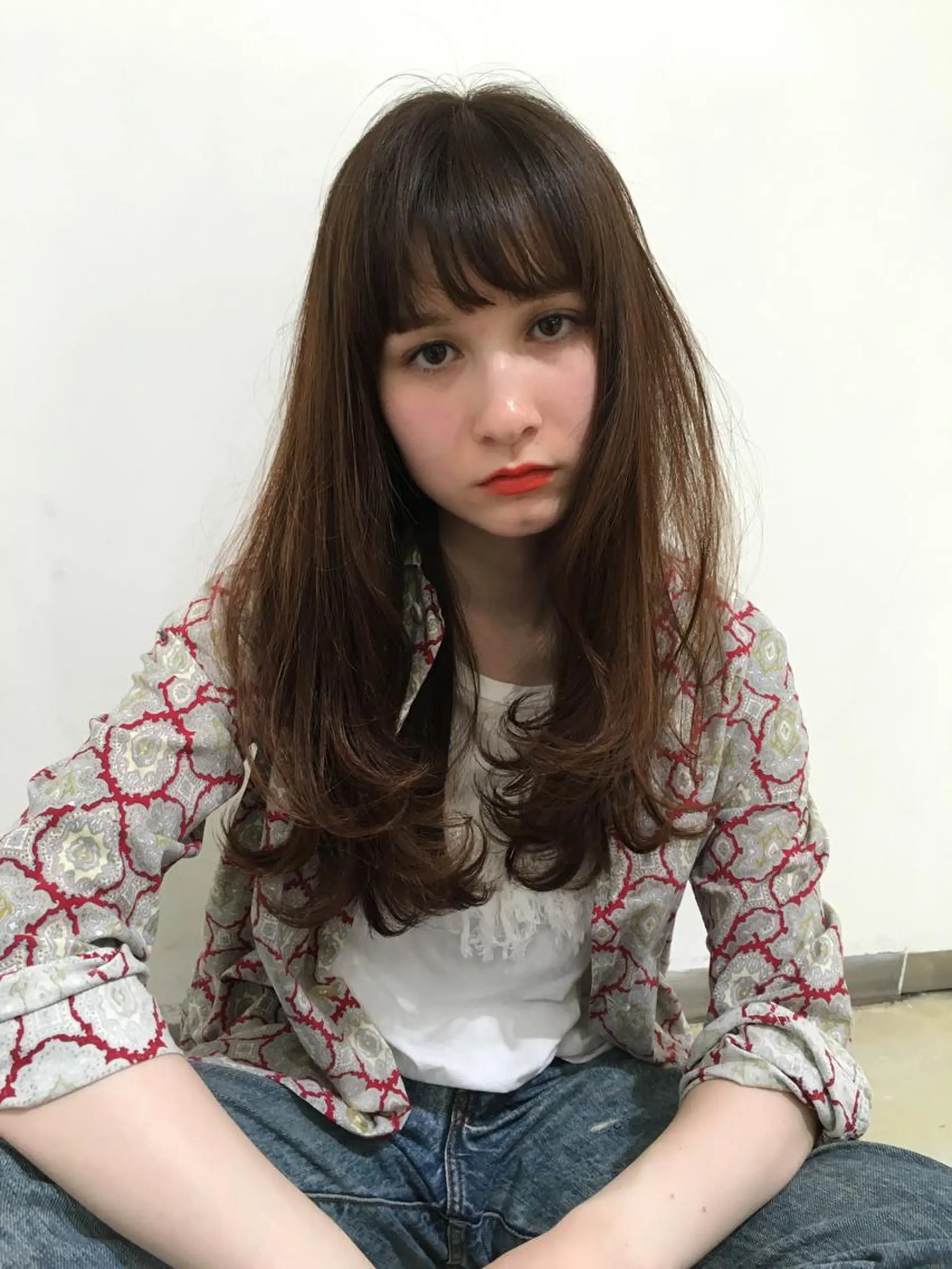 セミロング カラー パーマ ブランロール中目黒店所属・stylist 杉浦駿生のヘアスタイル