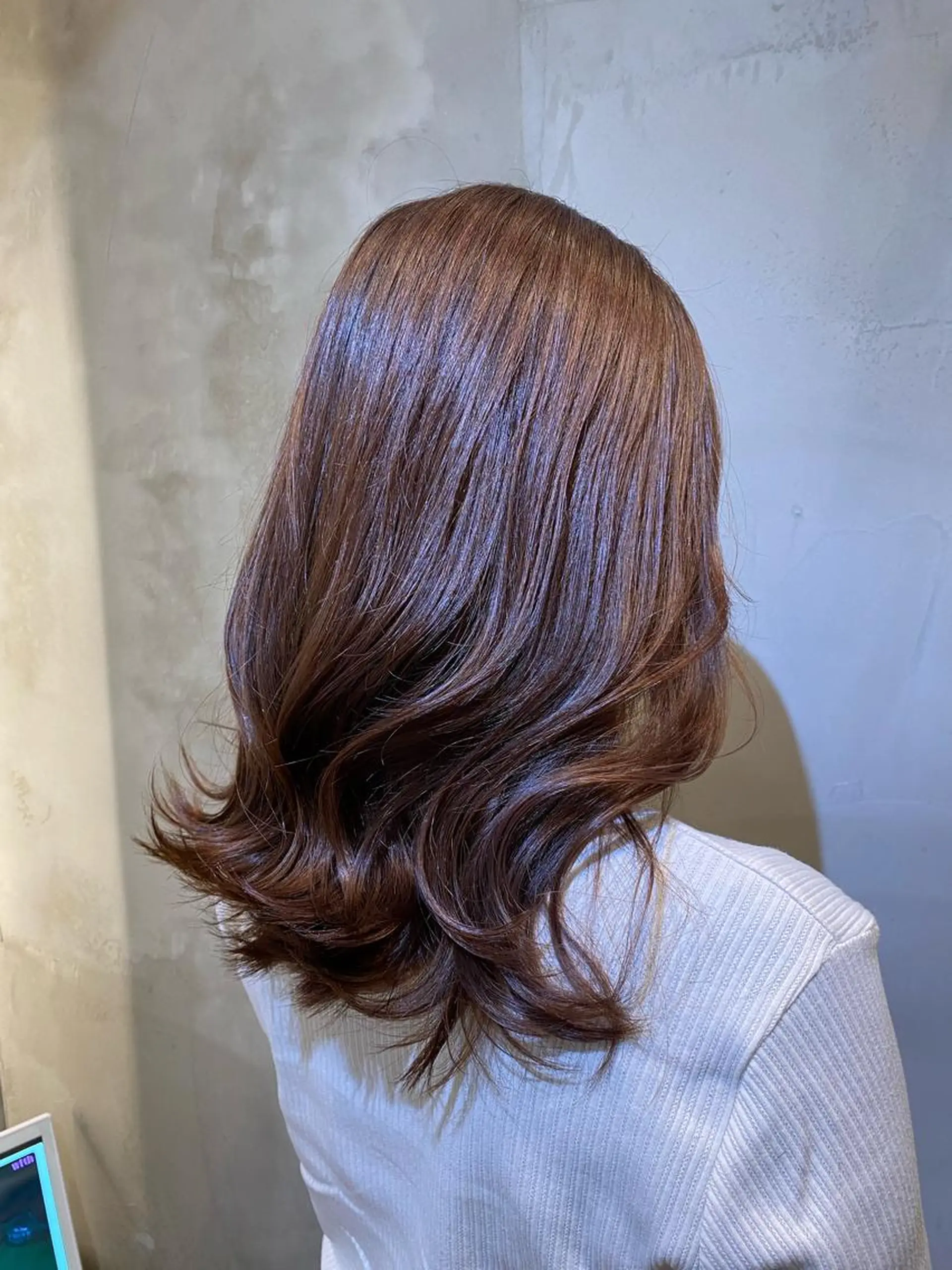 セミロング シアーブラウン トリートメント ヘアセット 顔周りcut・ご相談 =新宿しずく🇰🇷のヘアスタイル