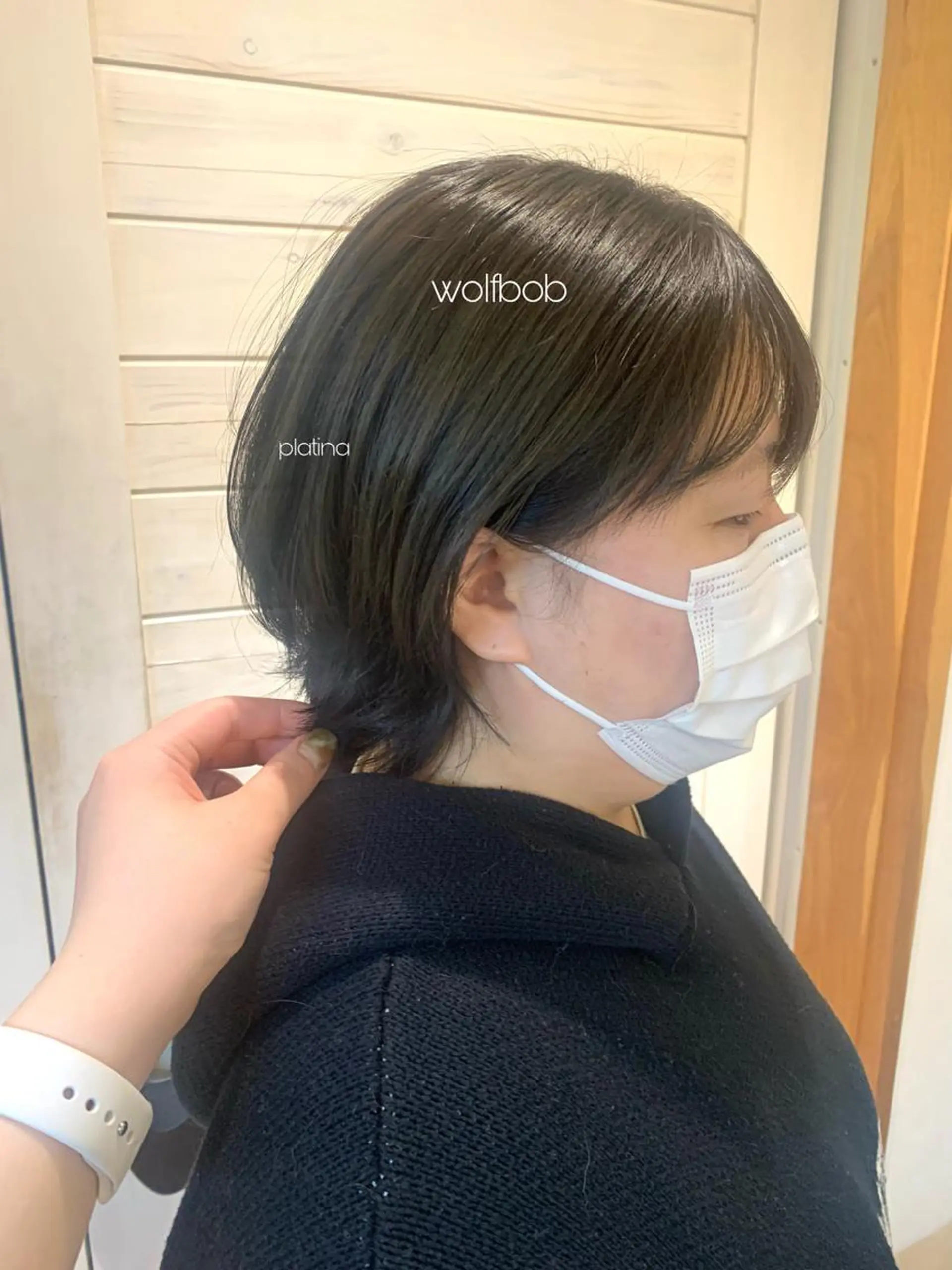 ミディアム カラー 透明感カラー グレージュ 田中 愛梨のヘアスタイル