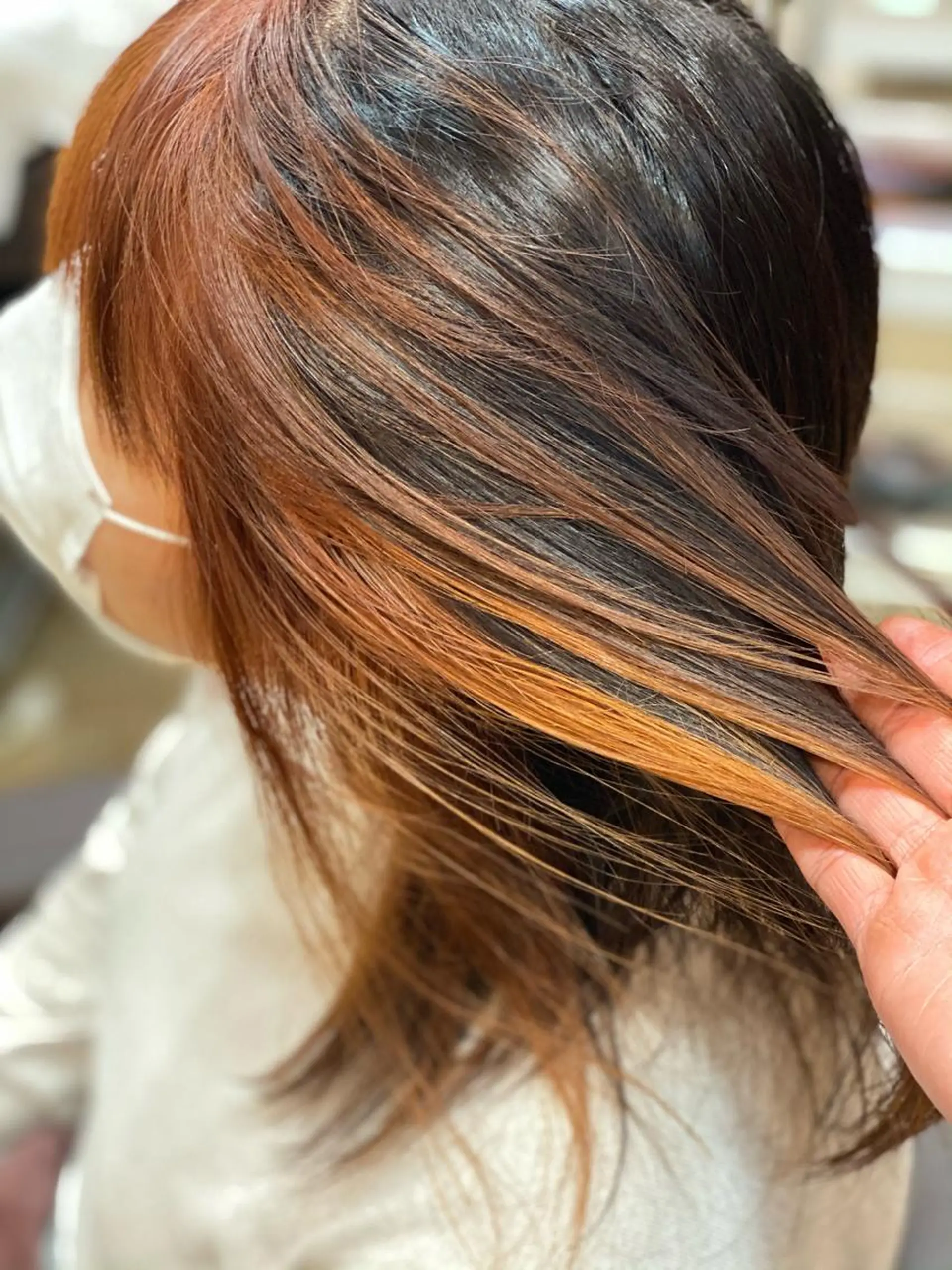 ミディアム ミストバング ヘアカラー トリートメント 鈴木 雅人のヘアスタイル