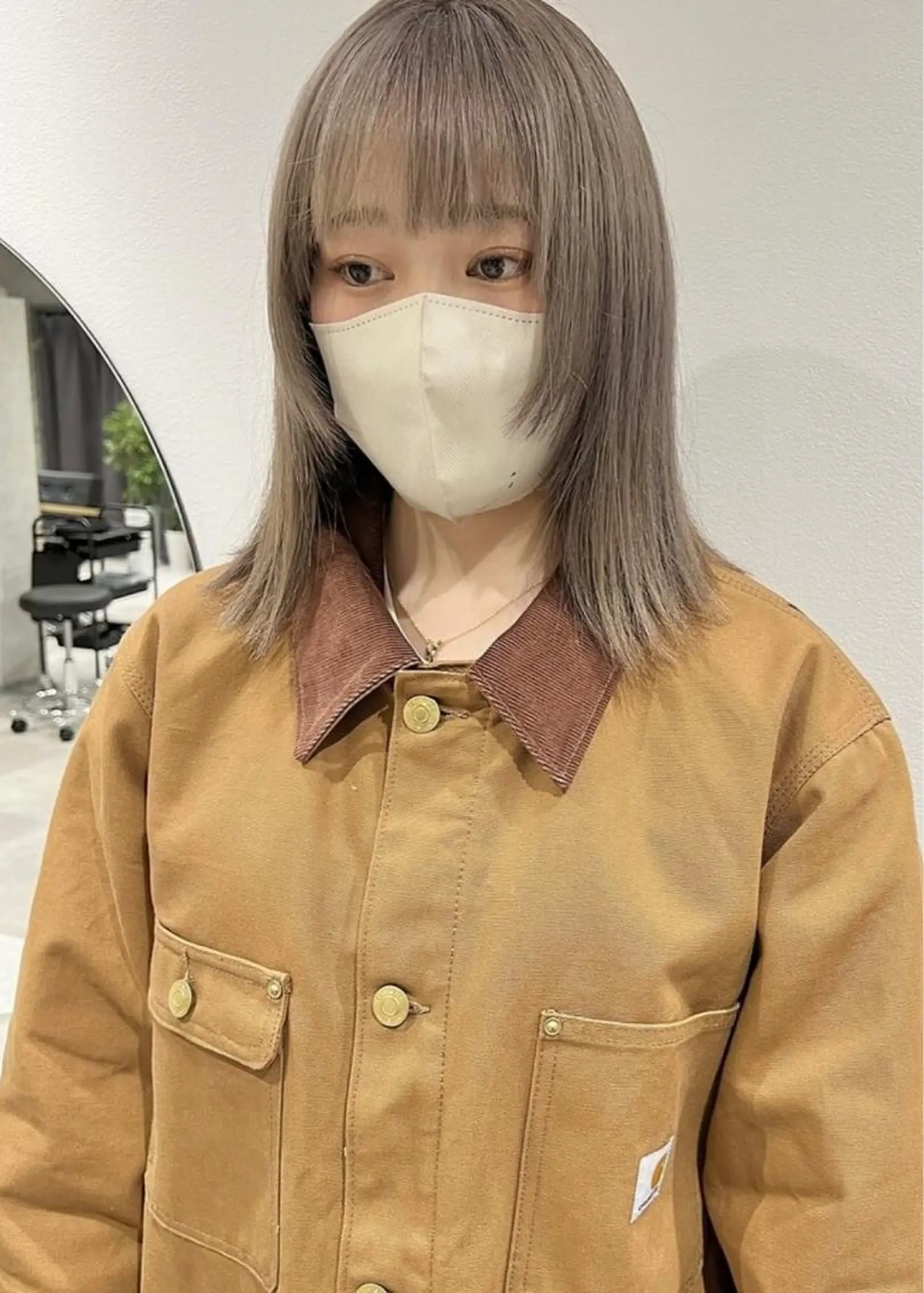 セミロング カット ヘアカラー AI TOKYO　S所属・mizuki 【韓国レイヤー】のヘアスタイル