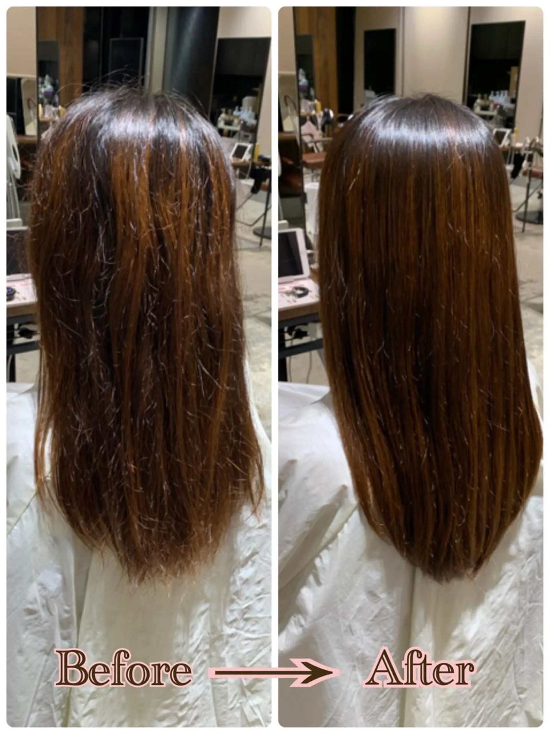 ロング カット 縮毛矯正 トリートメント 赤羽今日子/レイヤー /盛れる顔まわりのヘアスタイル