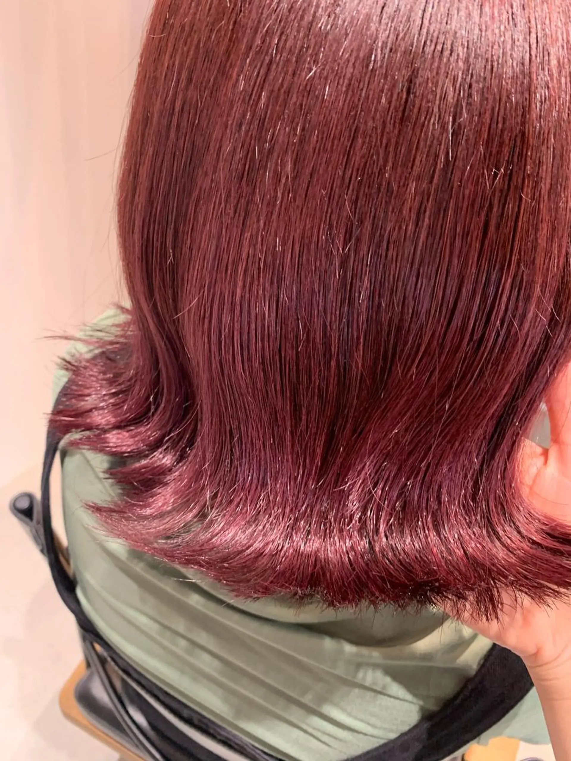 ミディアム カラー ヘアアレンジ ベージュカラー ブリーチ ブリーチなしカラー ピンクカラー ピンクパープル hair  bh.maara所属・bh.maara デザイン／ハイトーンのヘアスタイル