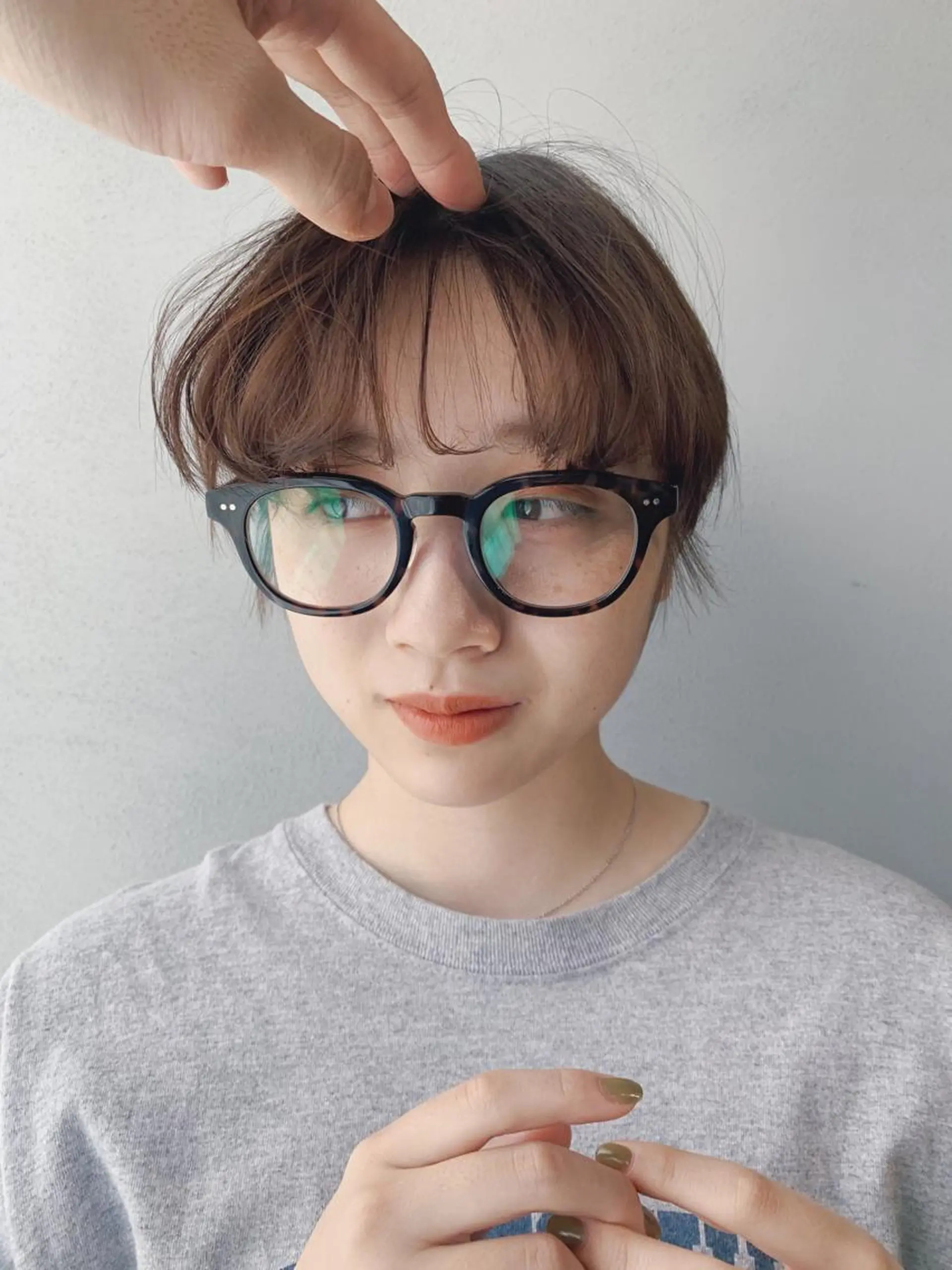 ショート カラー ボブパーマコテ巻き風 パーマNo1深江秀平のヘアスタイル