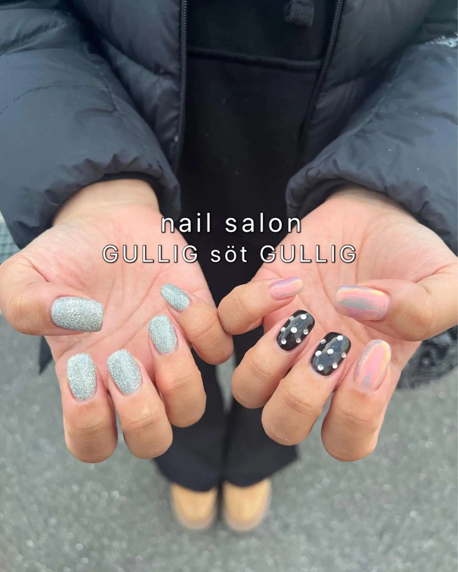 ネイル フラッシュネイル ミラーネイル ハンドネイル フットネイル GULLIG söt GULLIGのネイルデザイン