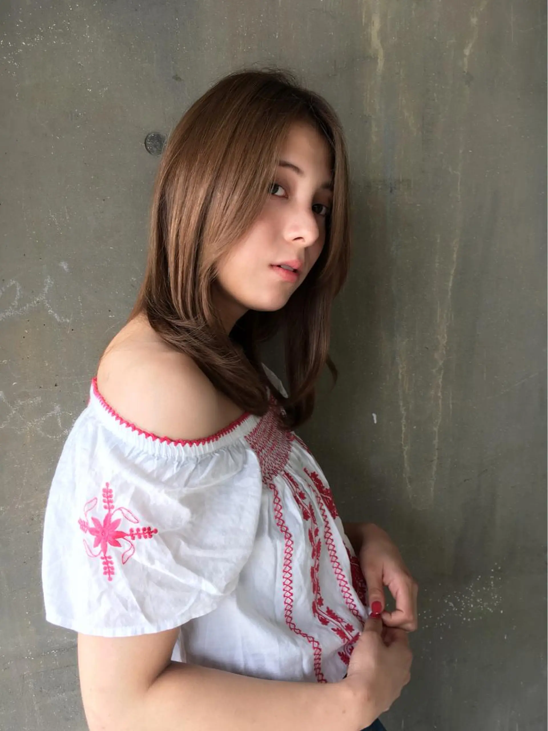 セミロング カラー カット ヘアカラー CALMHAIR所属・CALMHAIR 五十實淳のヘアスタイル