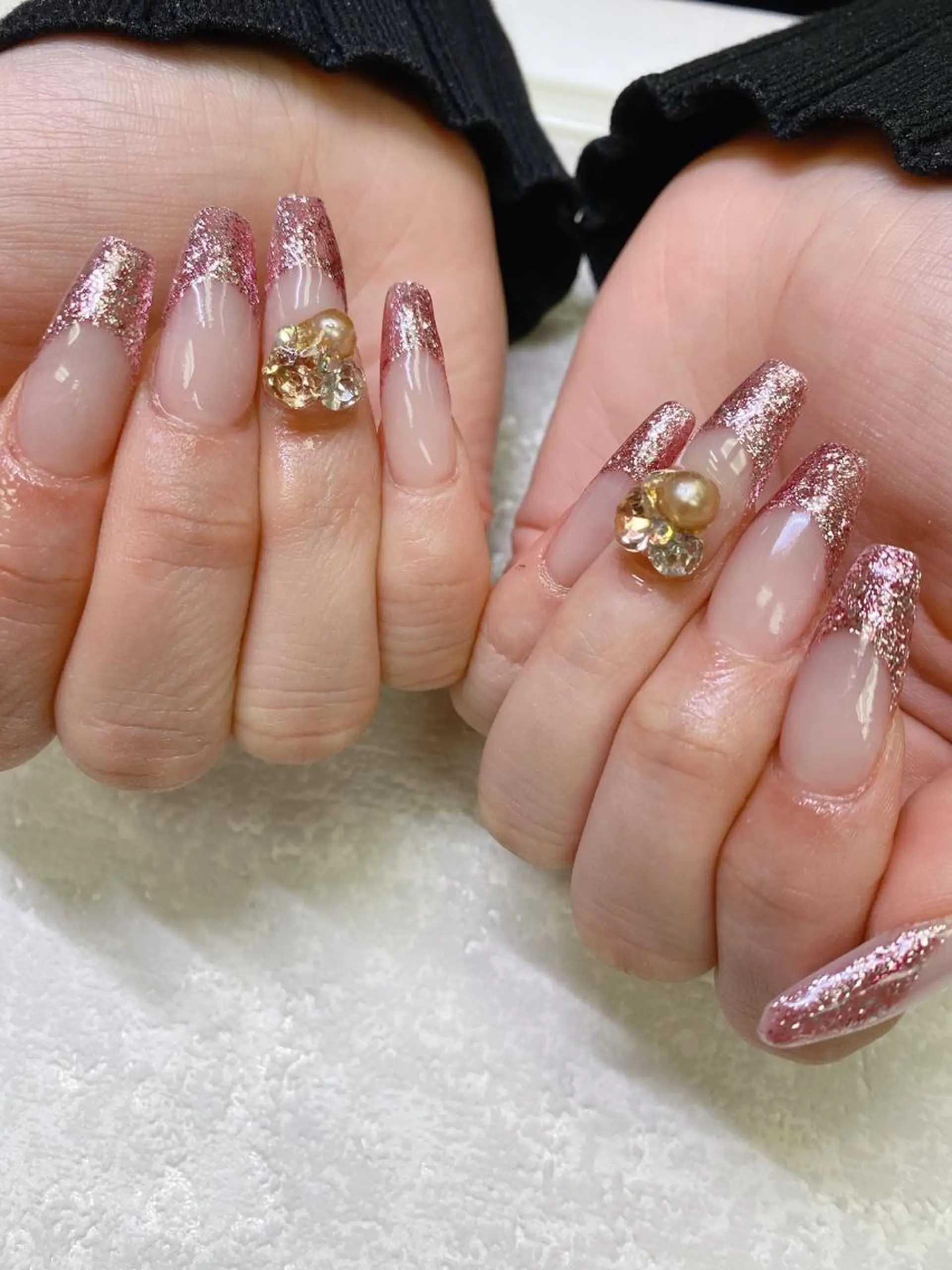 セミロング ハンドネイル JNA認定講師🌸 RIEのネイルデザイン