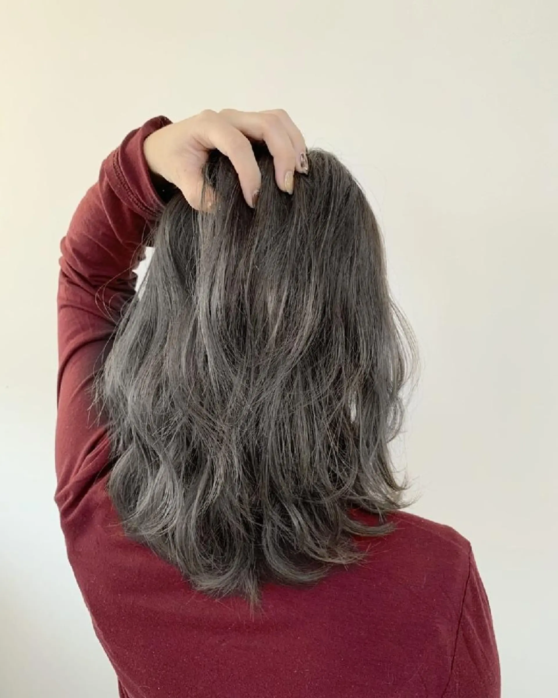 セミロング カラー ダブルカラー グレージュ Roid 代表✨HIROのヘアスタイル