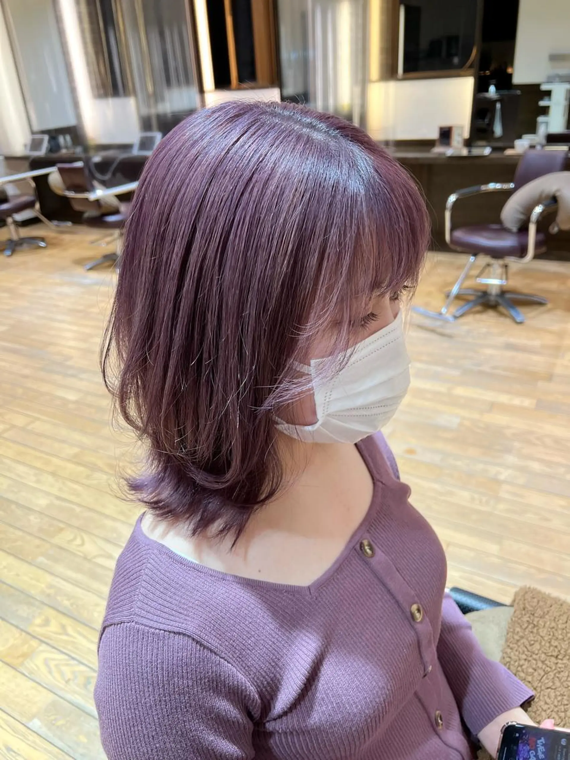 ミディアム カラー 毛流れフェザー スタイル🔹竹内凌のヘアスタイル
