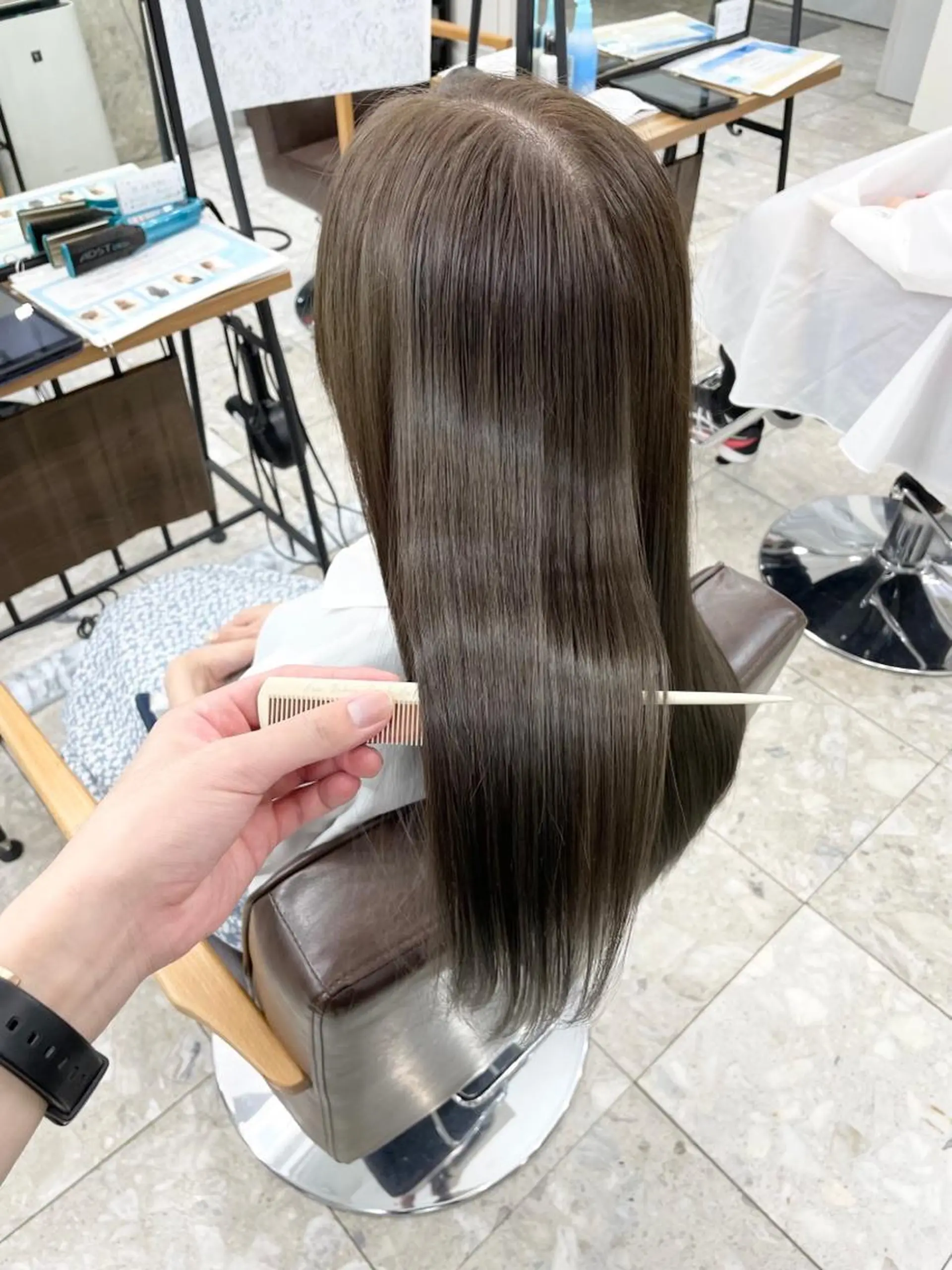 ロング カラー 白髪ぼかしハイライト 白髪ぼかしカラー中澤のヘアスタイル