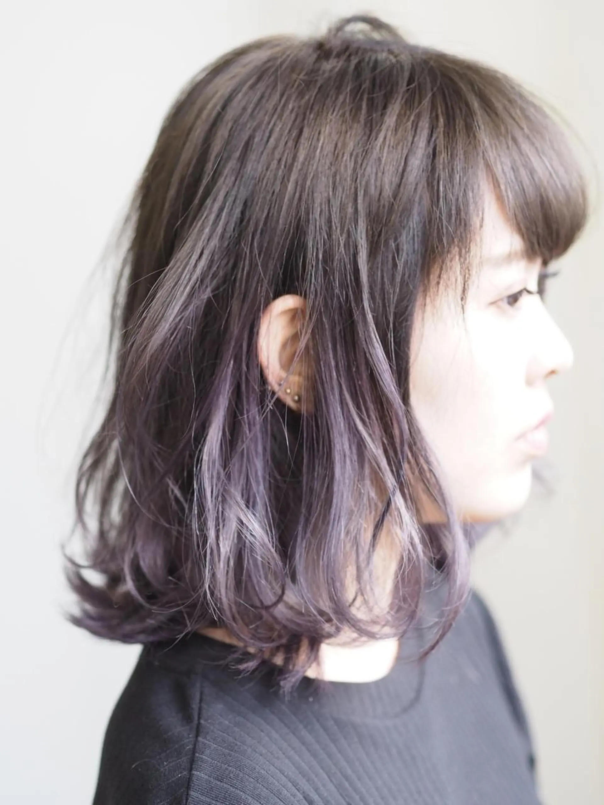ショート カラー パーマ ヘアアレンジ アッシュ グレージュ パープルカラー パープルアッシュ youres hair 新宿3丁目店所属・新宿.代表.透け髪 TAKAケアブリーチのヘアスタイル