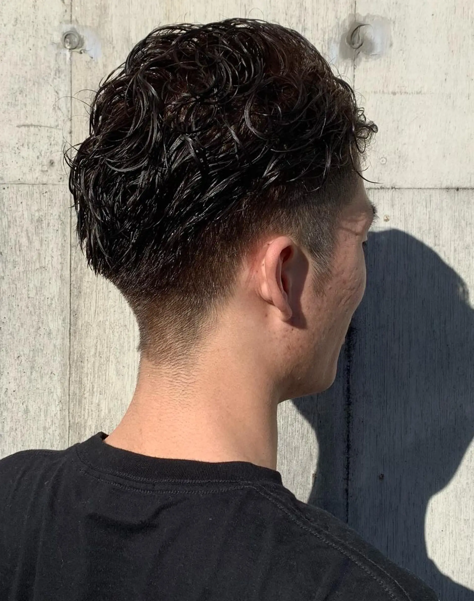 ショート パーマ メンズ soigné所属・白髪ぼかし 髪質改善カラーESAのヘアスタイル