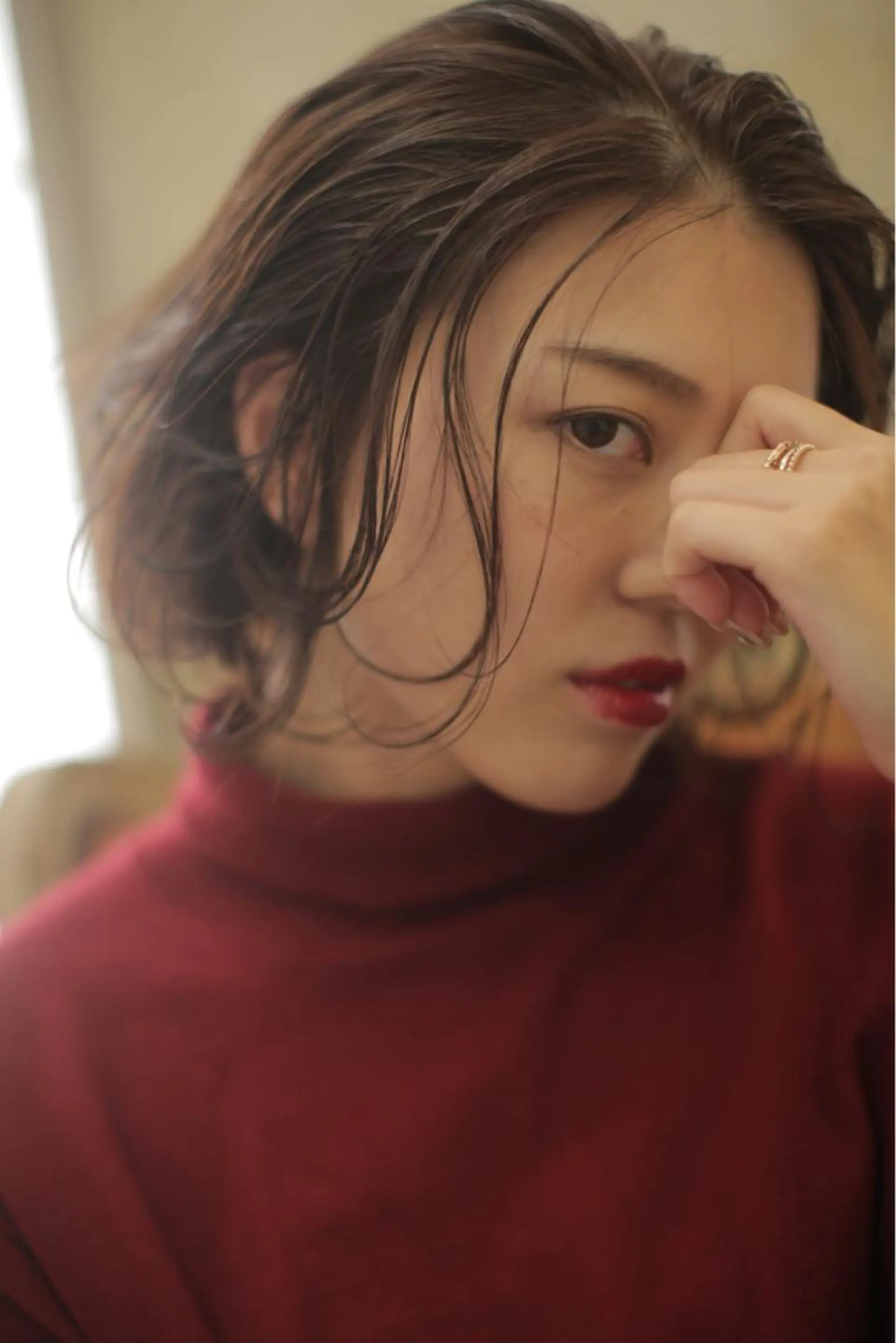 ショート カラー パーマ シールエクステ⭐️ オオミタクヤのヘアスタイル