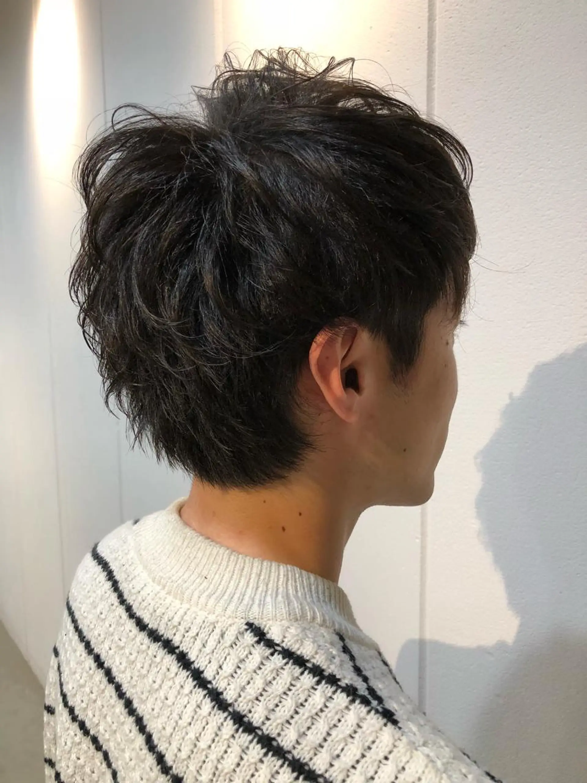 ショート パーマ メンズ マッシュ メンズパーマ ショートヘア カット パーマ トリートメント 店長　鍜治本 颯太のヘアスタイル