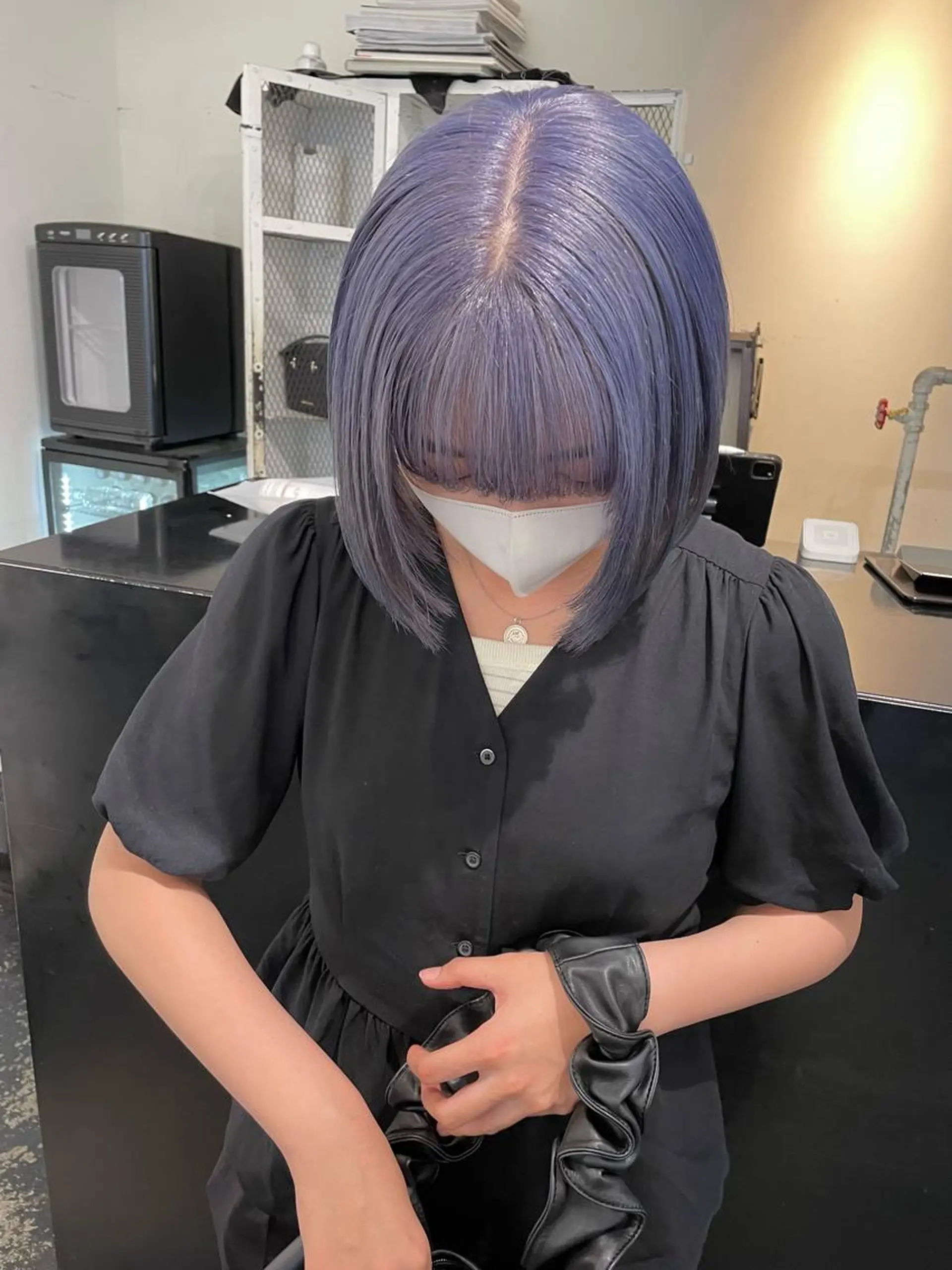 ショート カラー パーマ ヘアアレンジ メンズ キッズ ネイル マツエク・マツパ アイブロウ メンズブリーチ ブリーチ ラベンダーカラー カット ヘアカラー トリートメント 艶ハイトーン/ヘア アレンジAYAKAのヘアスタイル
