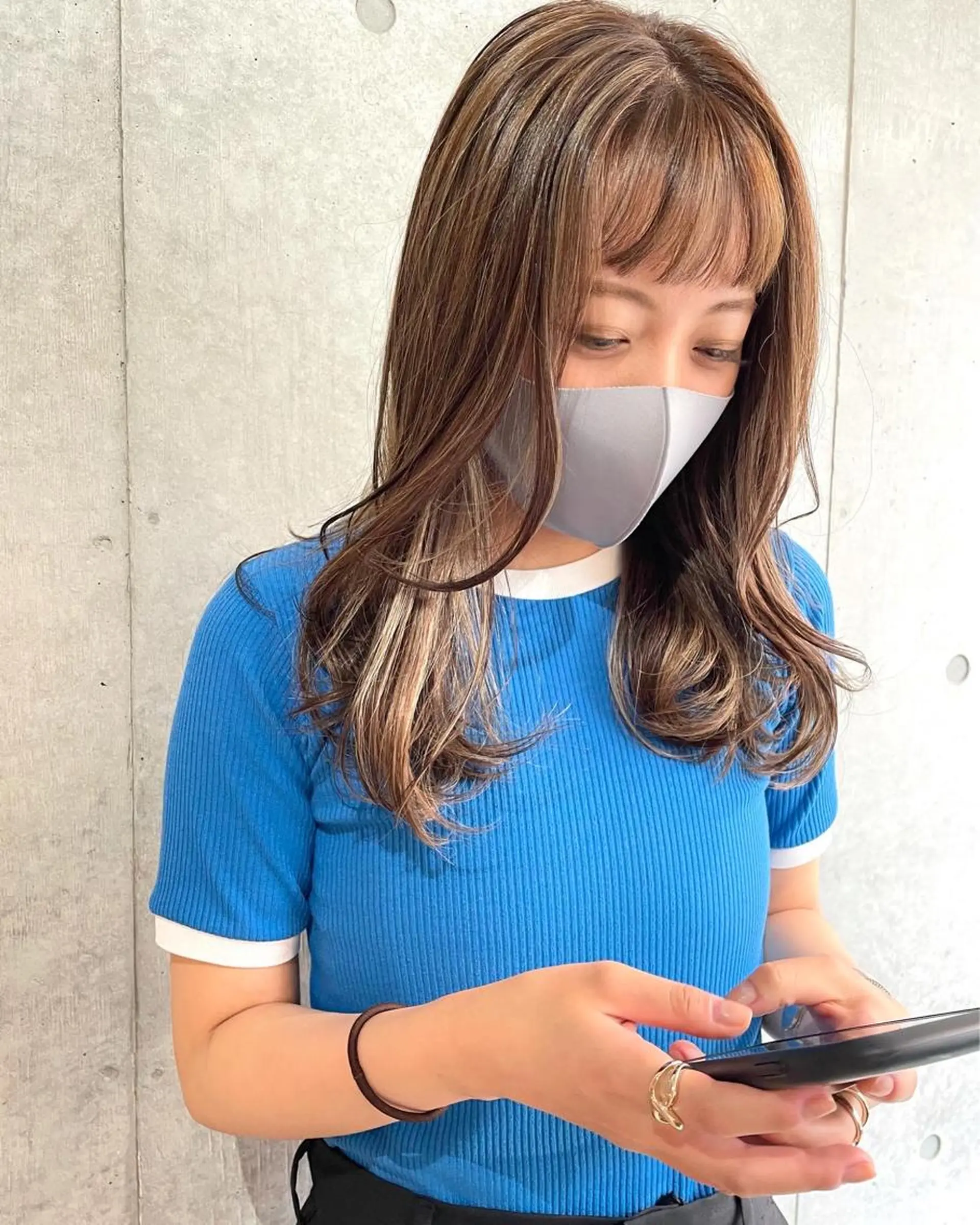 ロング カラー ヘアアレンジ GRAND OMOTESANDOのヘアスタイル