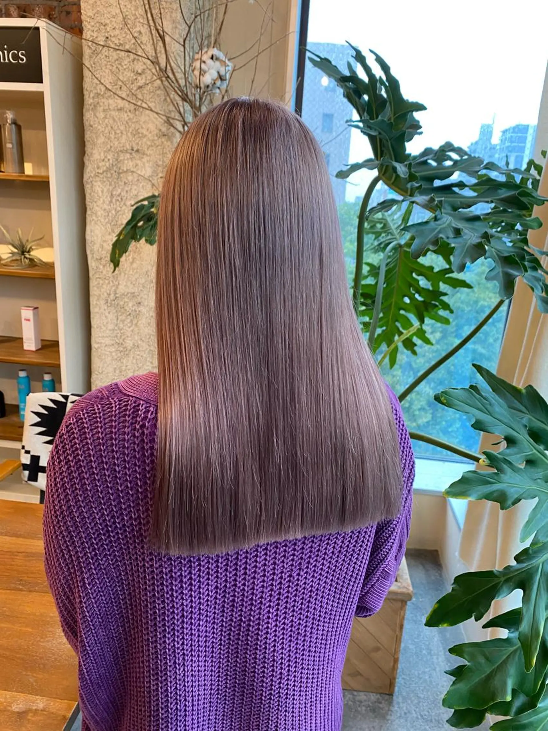セミロング カラー ピンクカラー the BRIDGE 加藤みのりのヘアスタイル