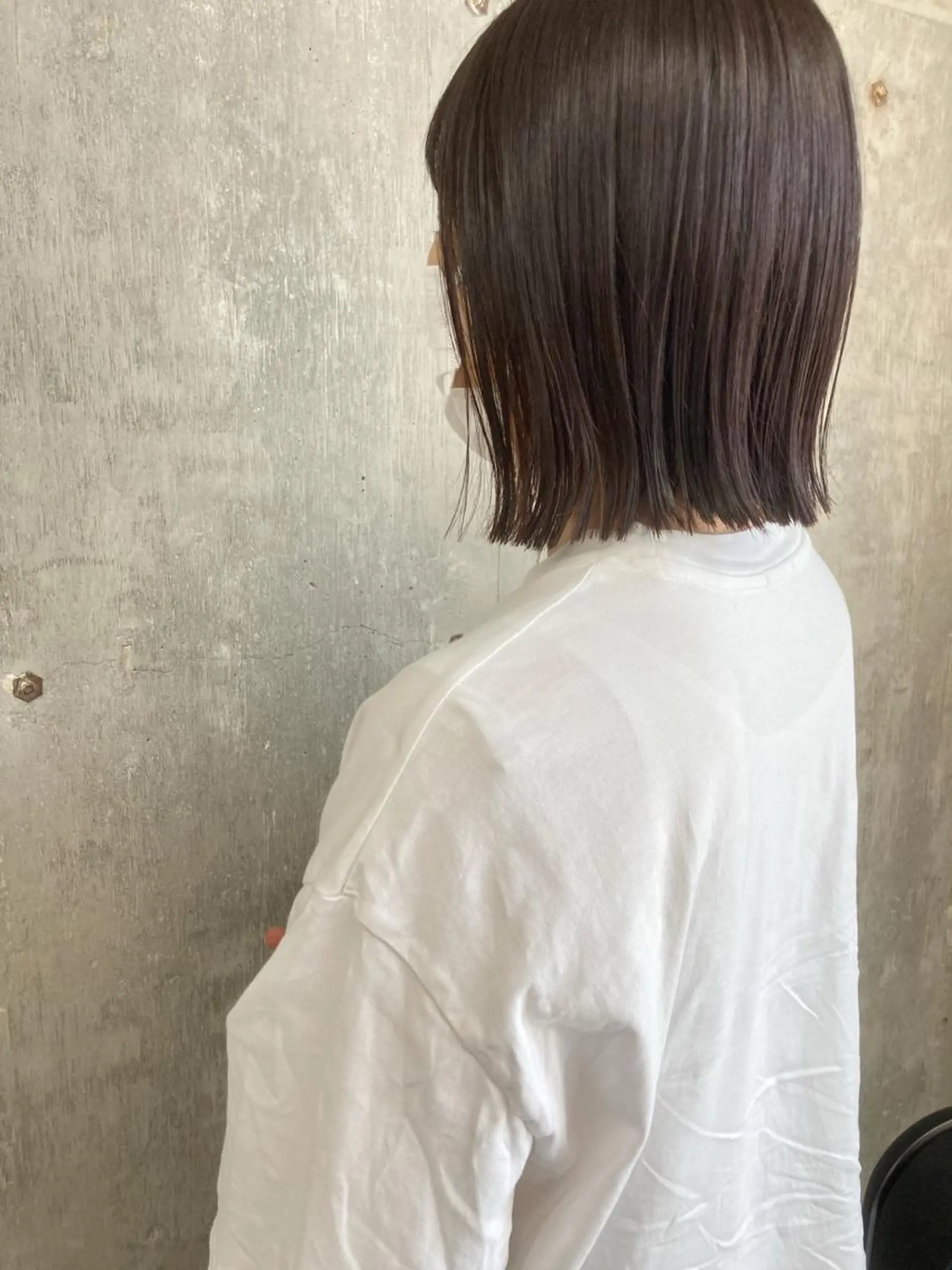 ミディアム カラー ベージュカラー ラベンダーカラー ラベンダーベージュ 似合わせカット 小木曽智美 /ボブ/ショートのヘアスタイル