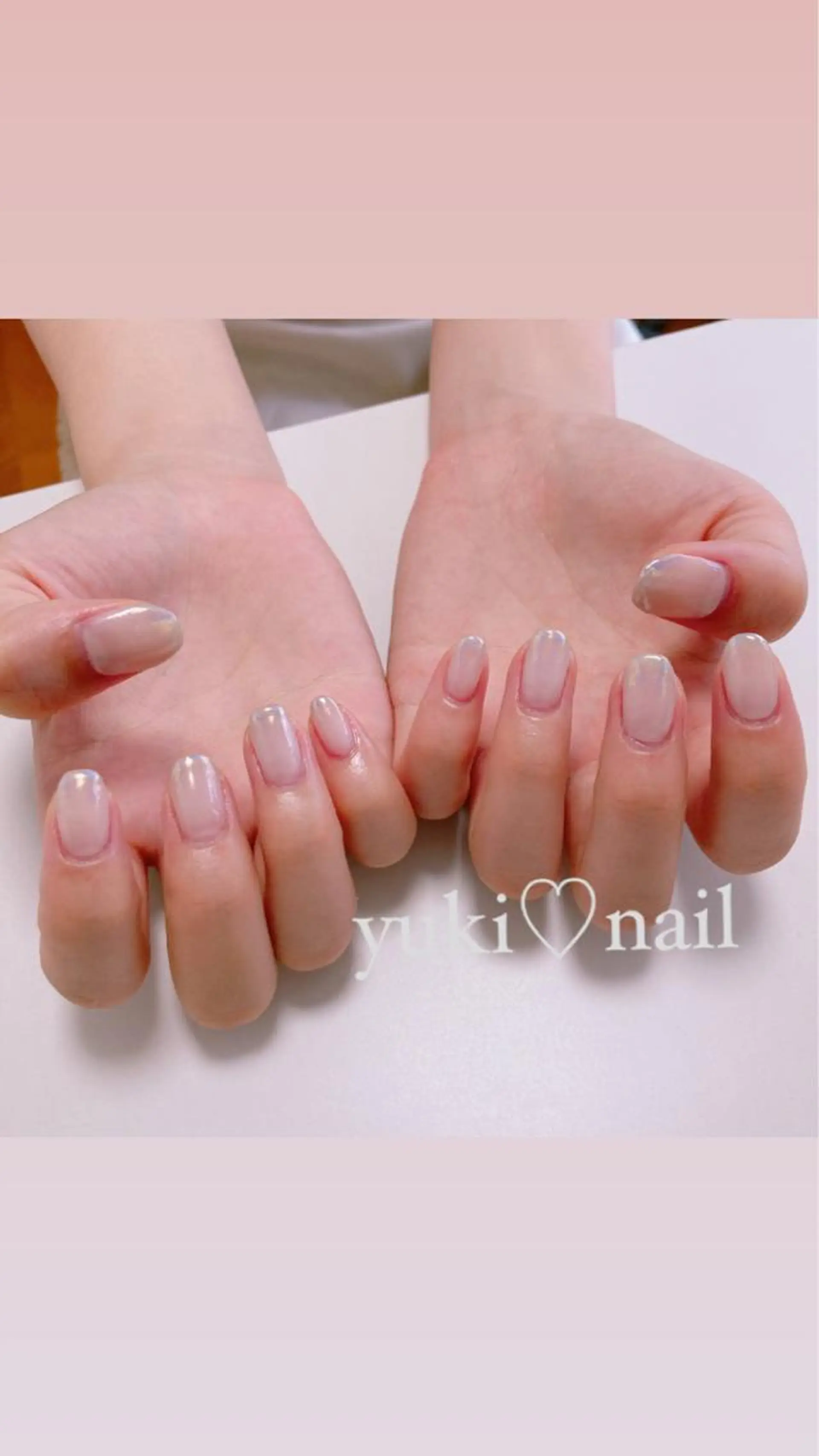 ネイル オーロラネイル ワンカラーネイル ホワイト ハンドネイル yuki♡nail 光が丘駅7分のネイルデザイン