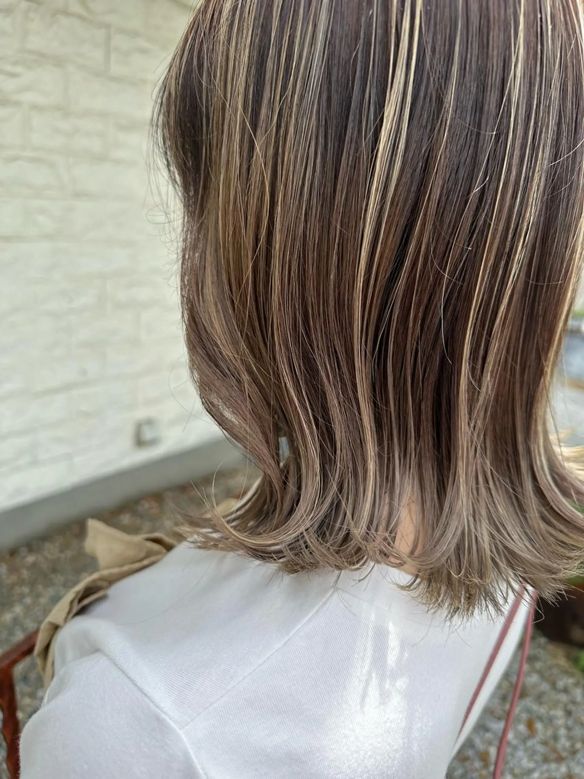 ショート カラー ハイライトカラー ハイライト 小島 咲音/艶カラー /酸性ストレートのヘアスタイル