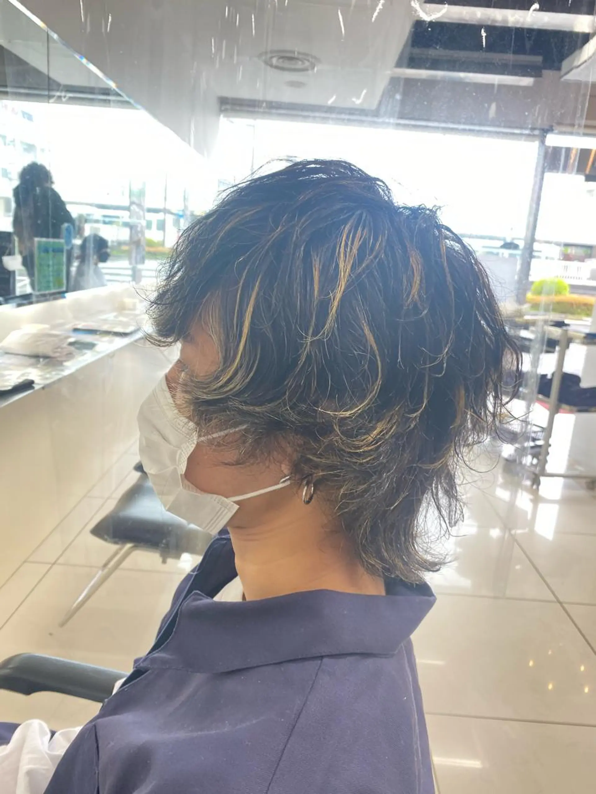 ミディアム カラー メンズ メンズパーマ/ メッシュ😎タクミのヘアスタイル