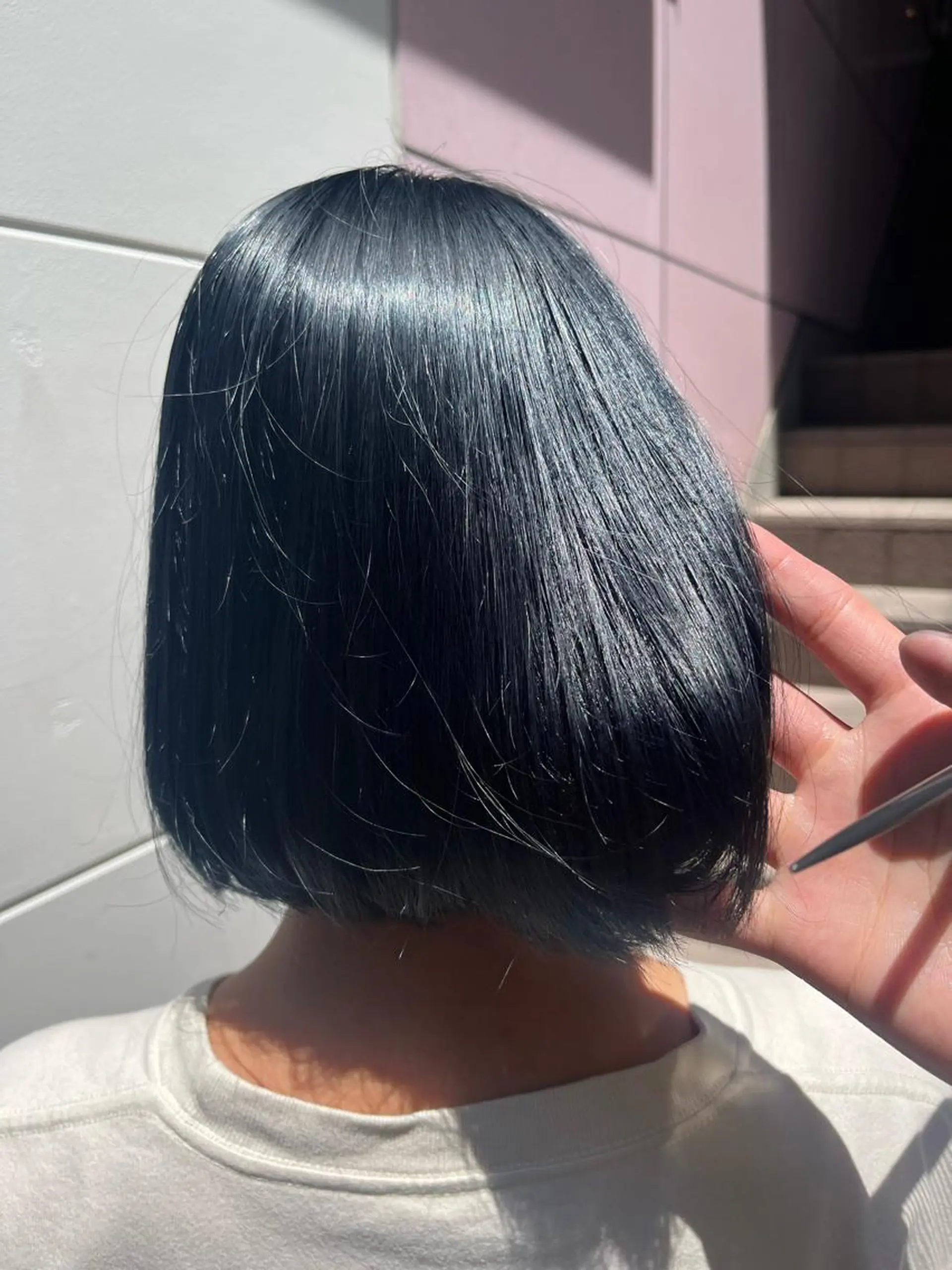 ショート カラー 黒髪 ブルーカラー ブルーブラック haru新宿所属・新宿/美髪/髪質改善 🫧リョウ🫧のヘアスタイル