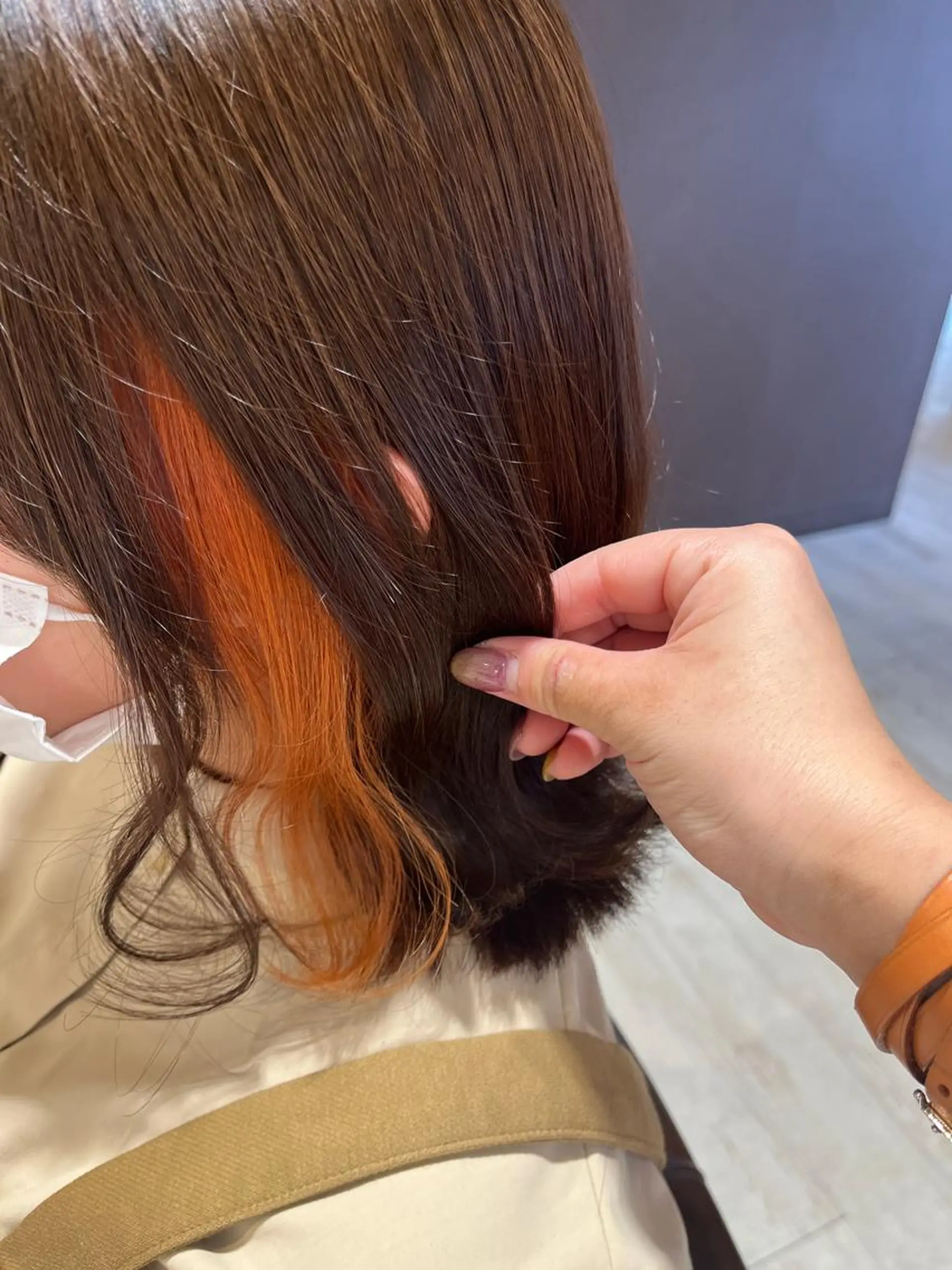 ミディアム カラー ヘアアレンジ tomona. iのマツエク・マツパデザイン