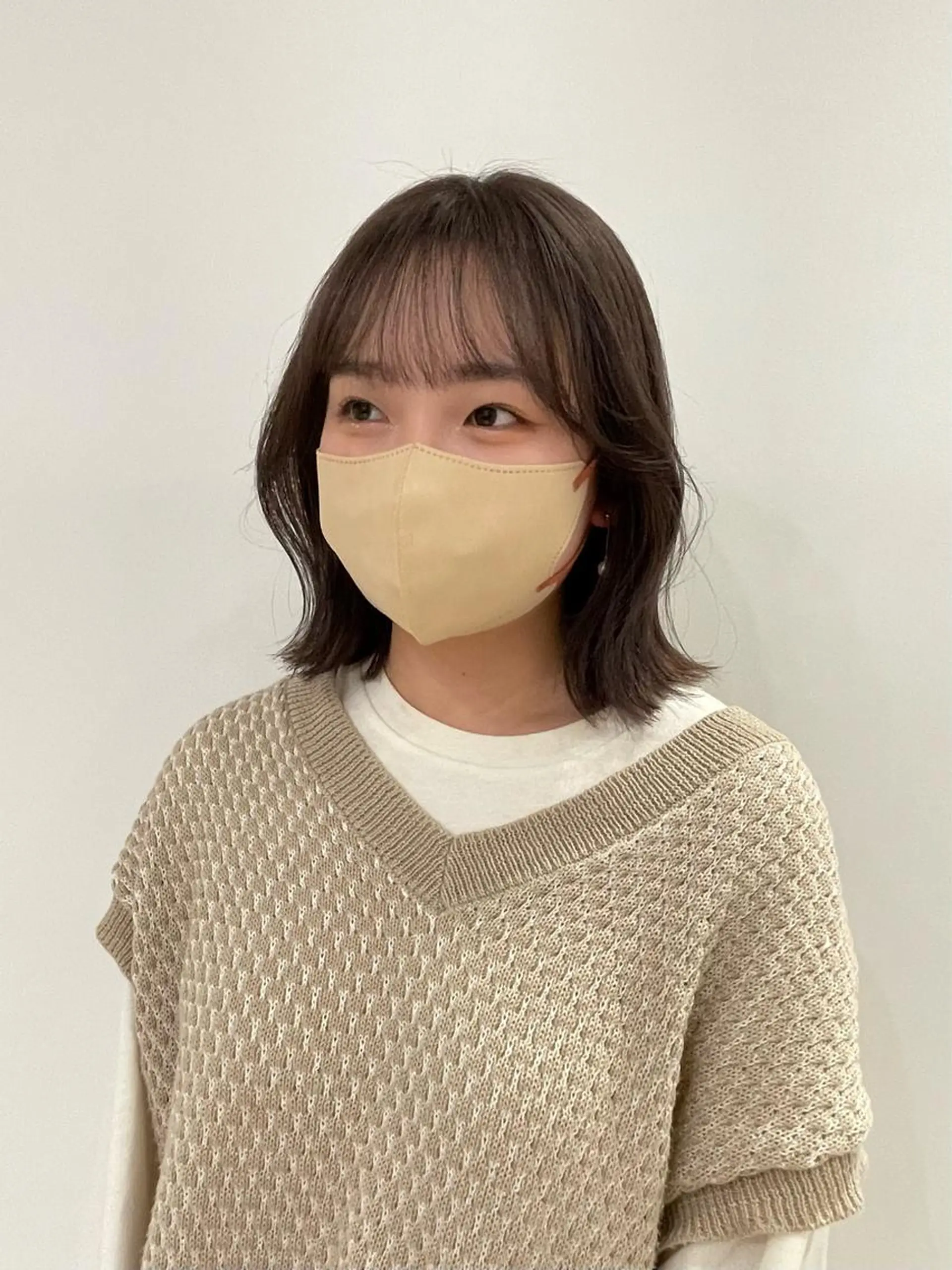 ミディアム カラー ブリーチ 透明感カラー グレージュ GO TODAY 新宿Aura店所属・ベージュ🤎透明感 カラー🤎anriのヘアスタイル