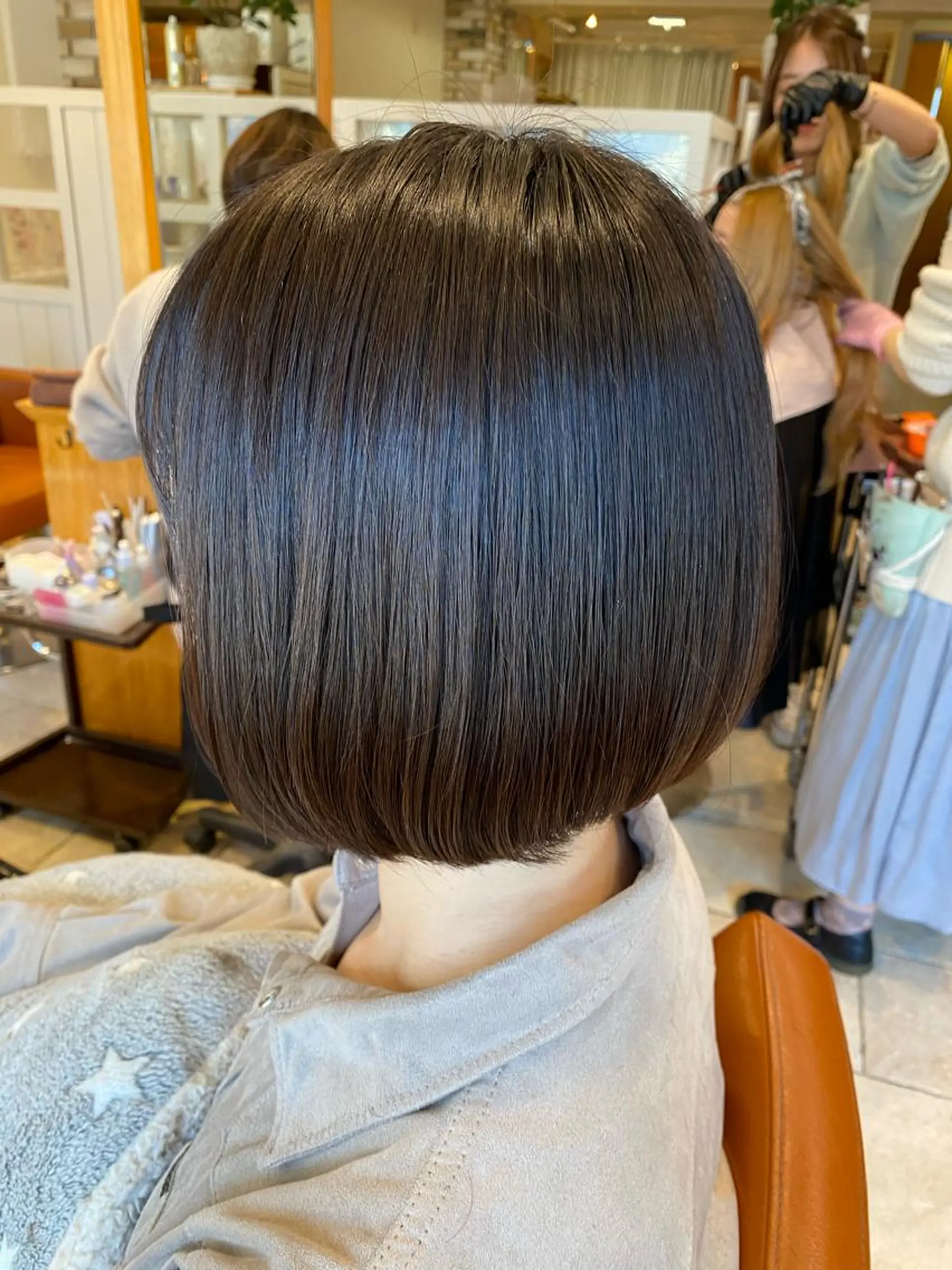 ミディアム カラー 透明感カラー・ 髪質改善🩵イケダのヘアスタイル