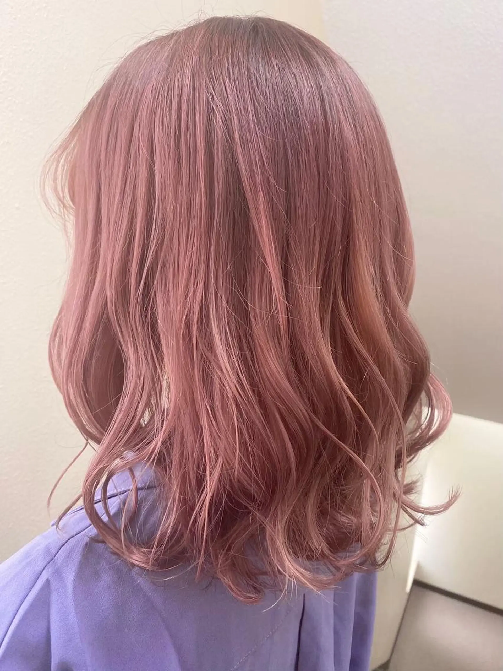 ミディアム カラー ヘアアレンジ キッズ アディクシーカラー バレイヤージュ ミストバング ベージュカラー 黒髪 髪質改善ケアカラー Eir梅田/中村のヘアスタイル