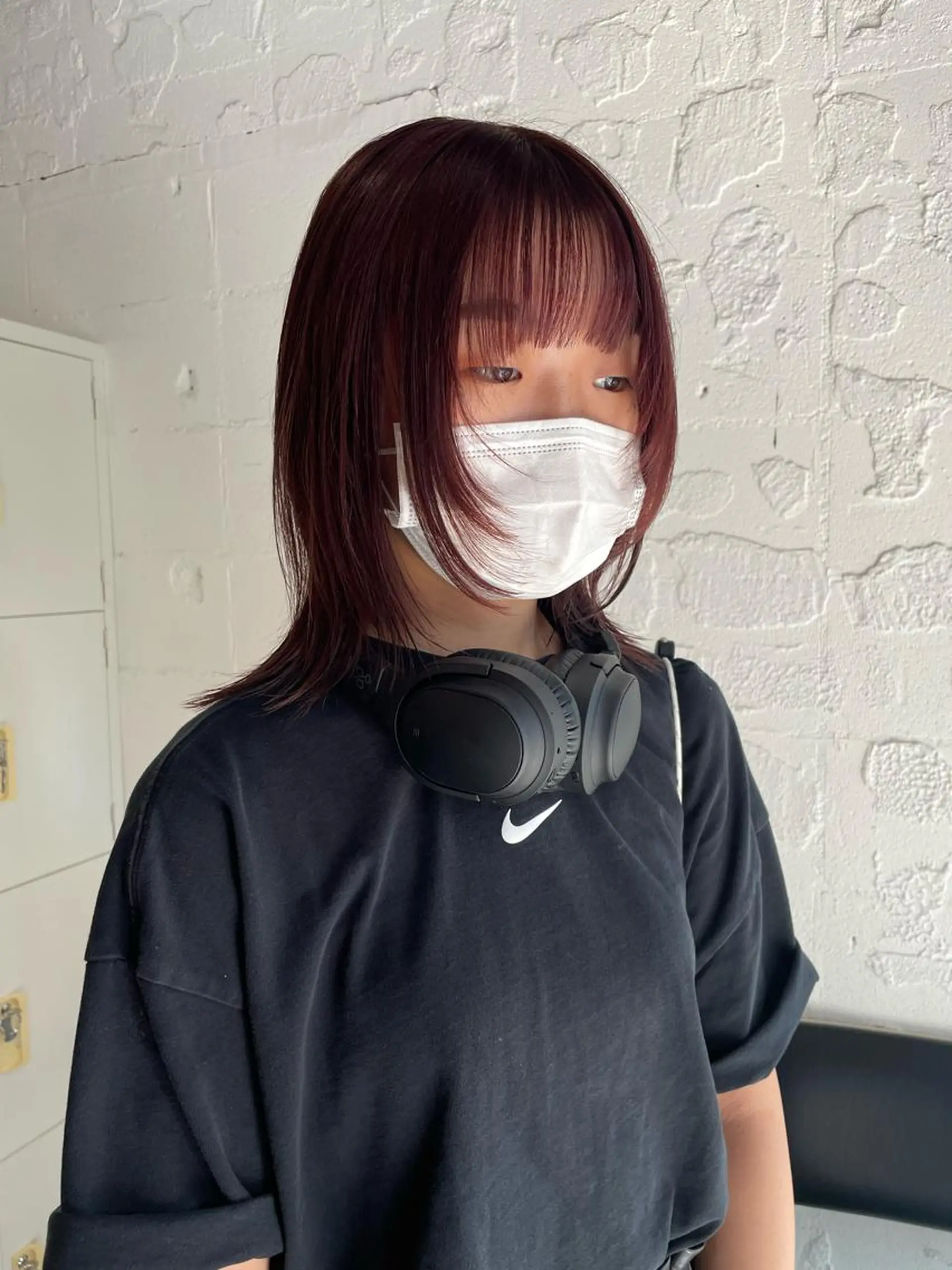 ミディアム カラー ヘアアレンジ ヘアカラー satsuki ito/暖色、パーマのヘアスタイル