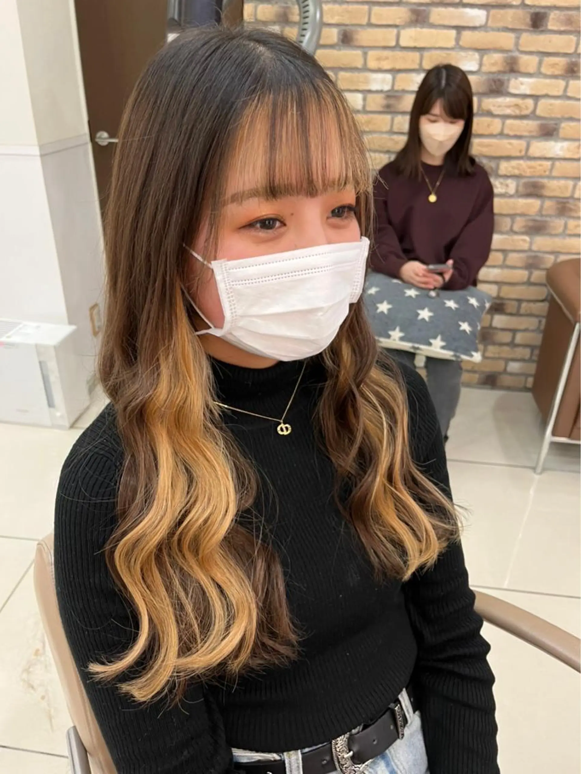 ロング カラー アイブロウ ママ美容師まつげ 🤍まき🤍のヘアスタイル
