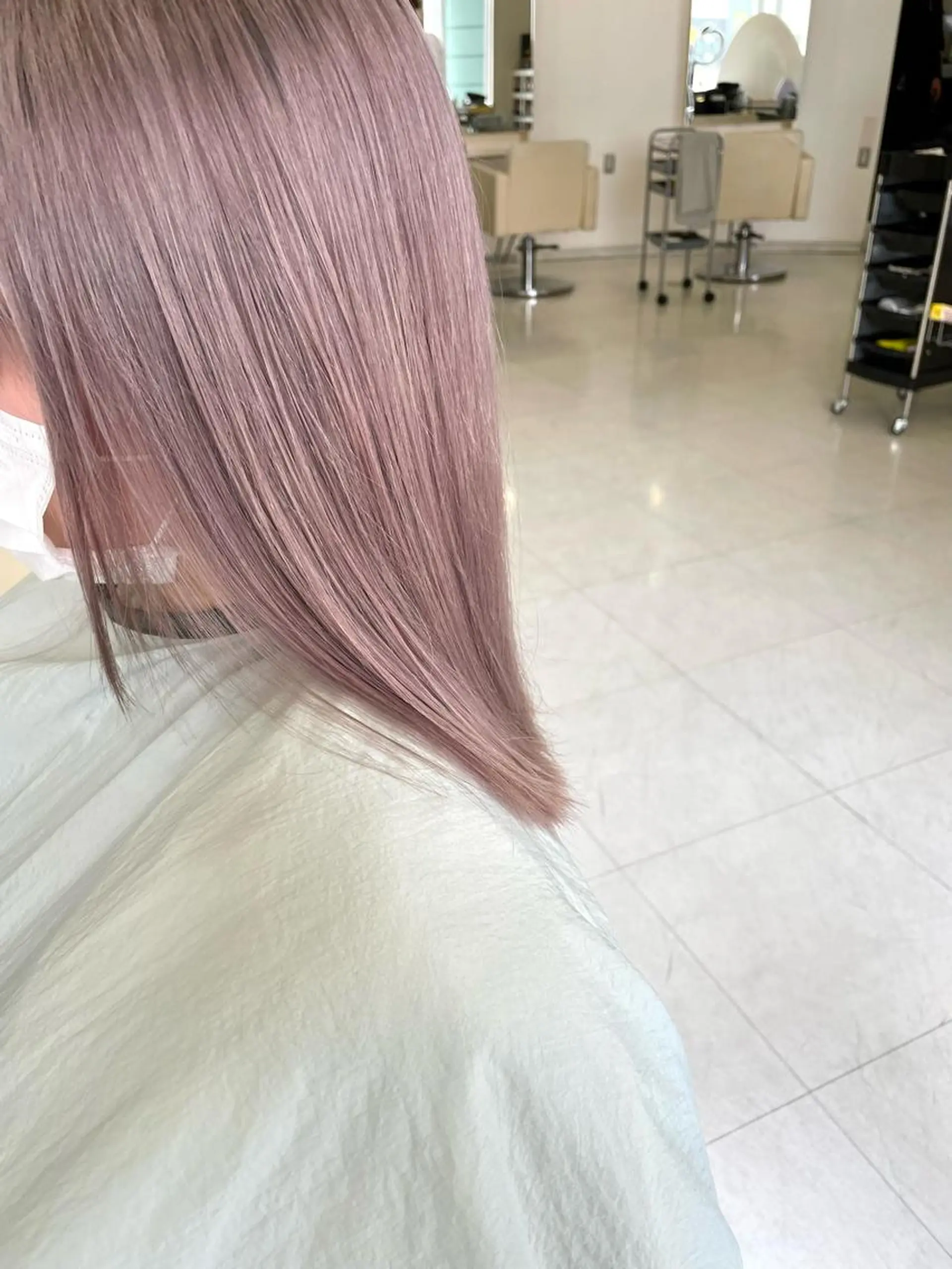 ミディアム カラー 透明感カラー ピンクカラー monolith所属・金井愛華 【monolith】のヘアスタイル