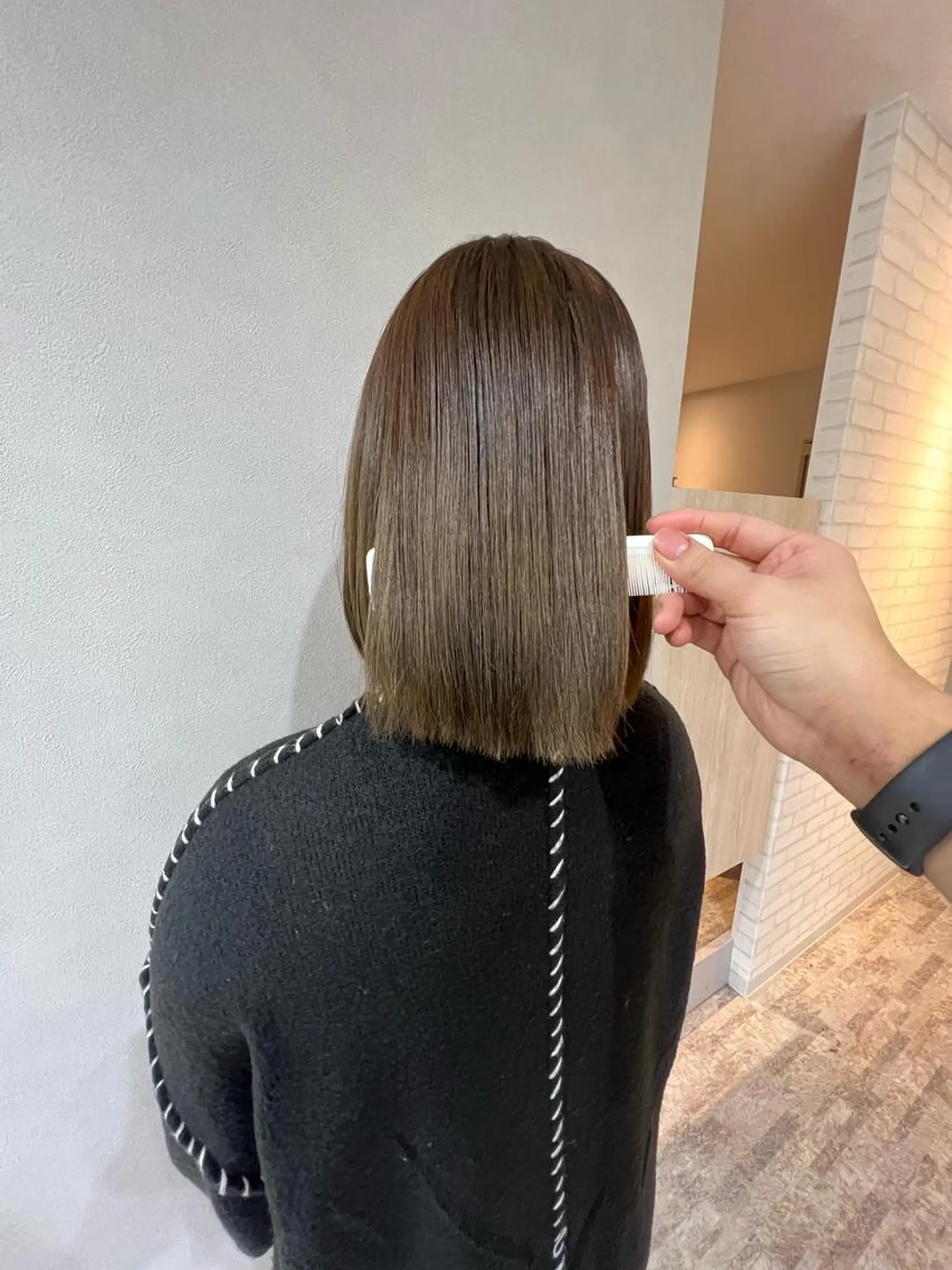 ロング カット ヘアカラー トリートメント 髪質改善 貸切サロンのヘアスタイル