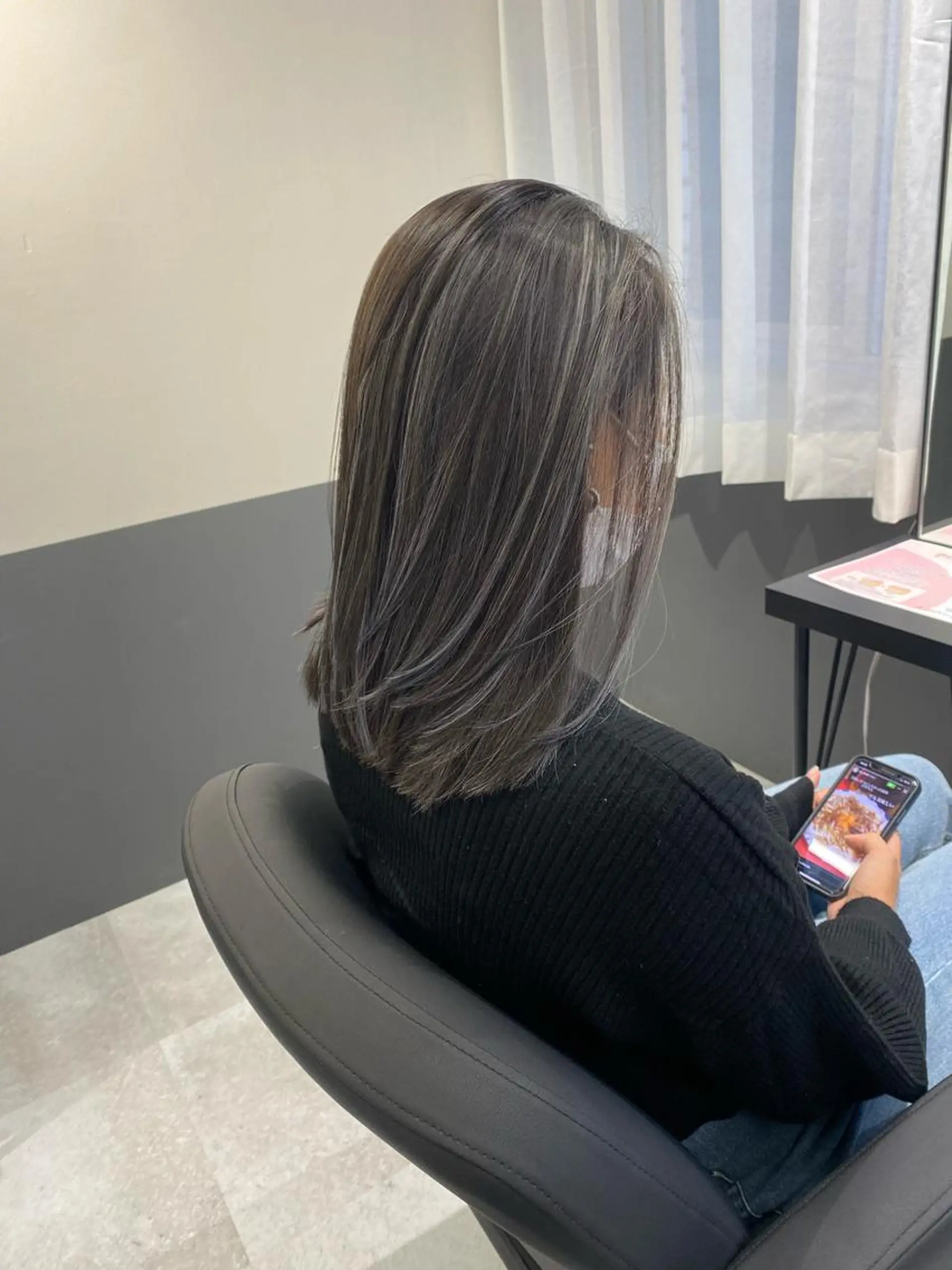 ミディアム ハイライト Rubik's江坂 ルービックえさかのヘアスタイル