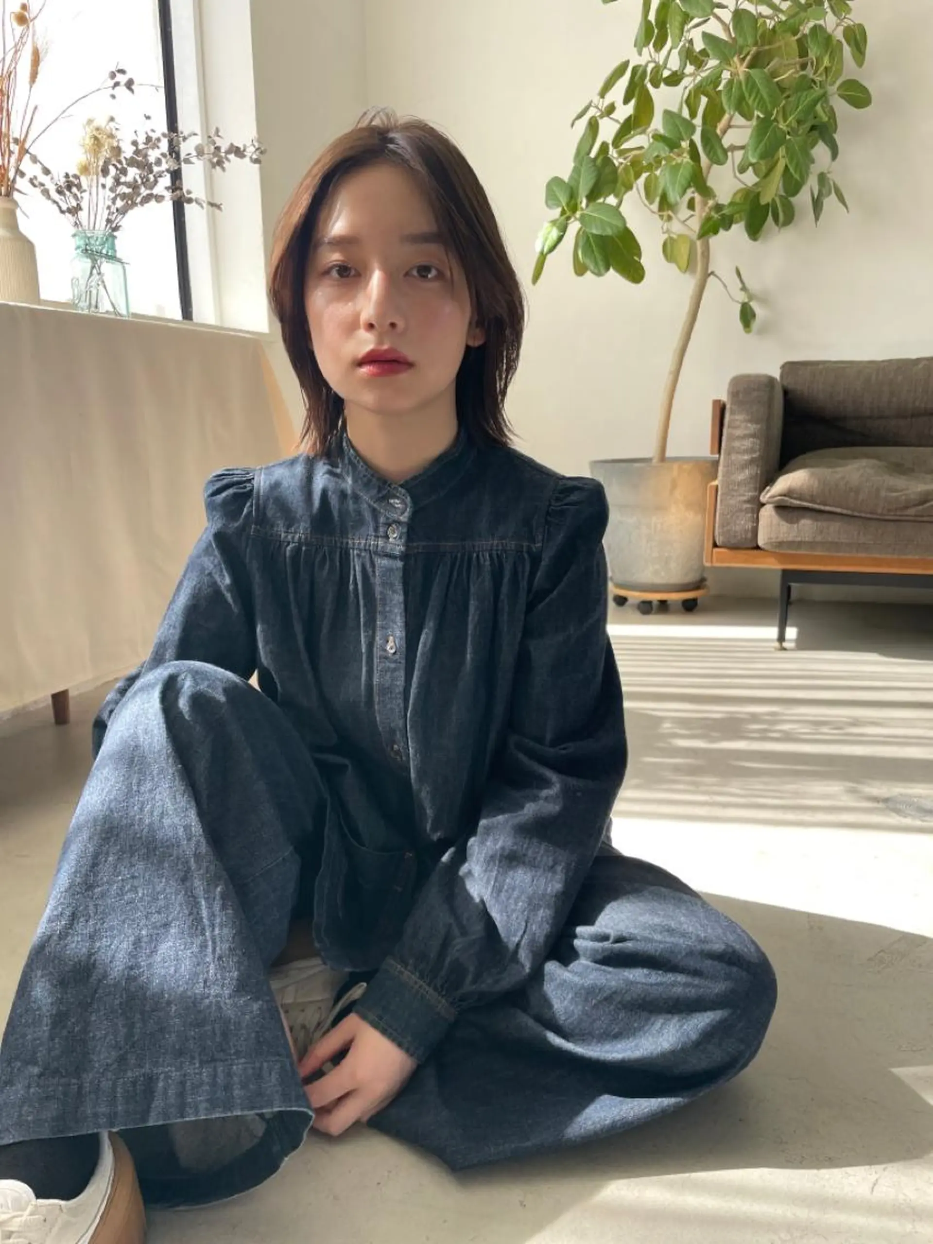 ミディアム カラー カット ヘアカラー トリートメント mood tatemachiのヘアスタイル