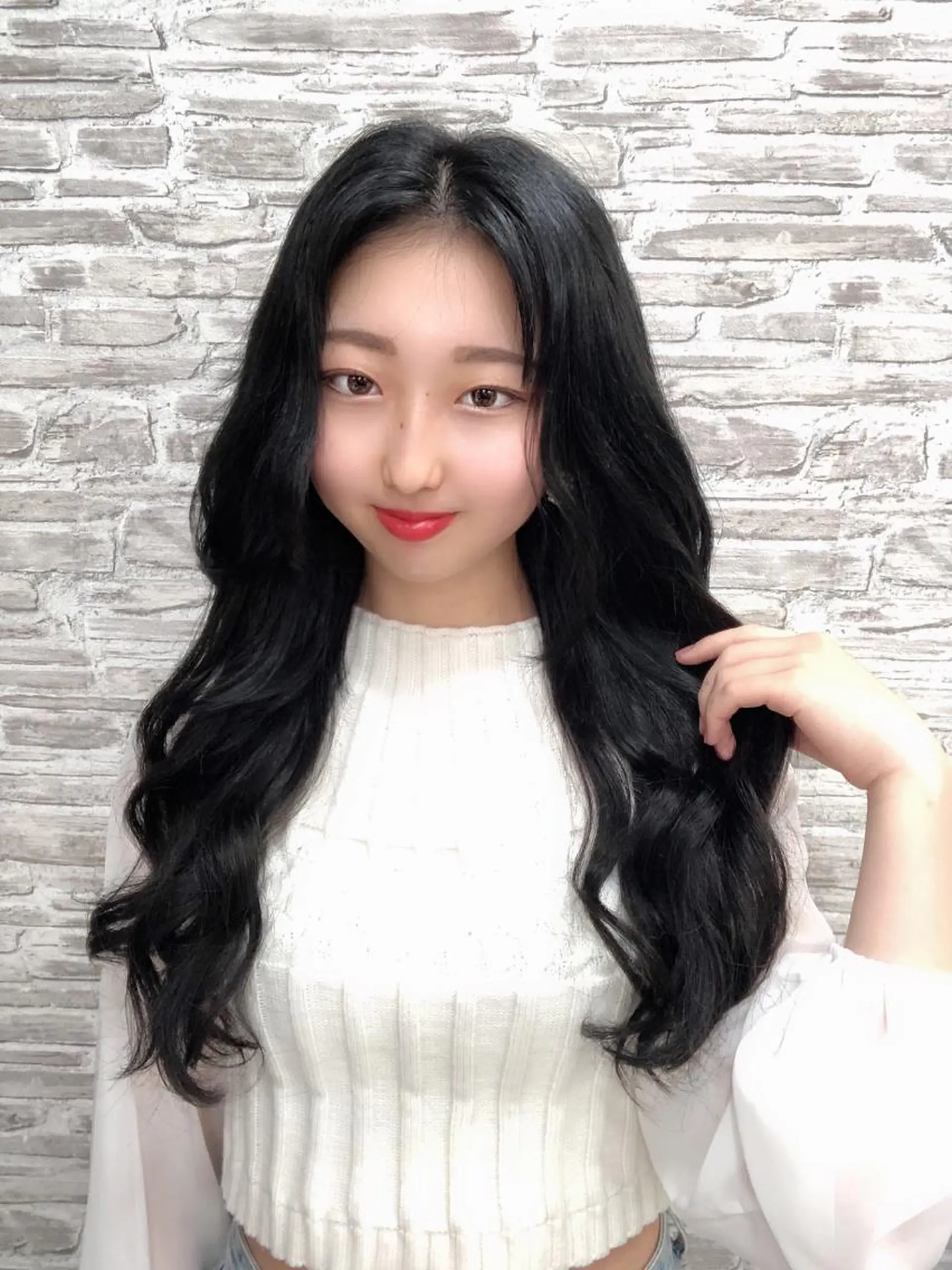 ロング カラー カット エクステ ヘアセット 韓国ヘア🤍髪質改善 🇰🇷AKANEのヘアスタイル
