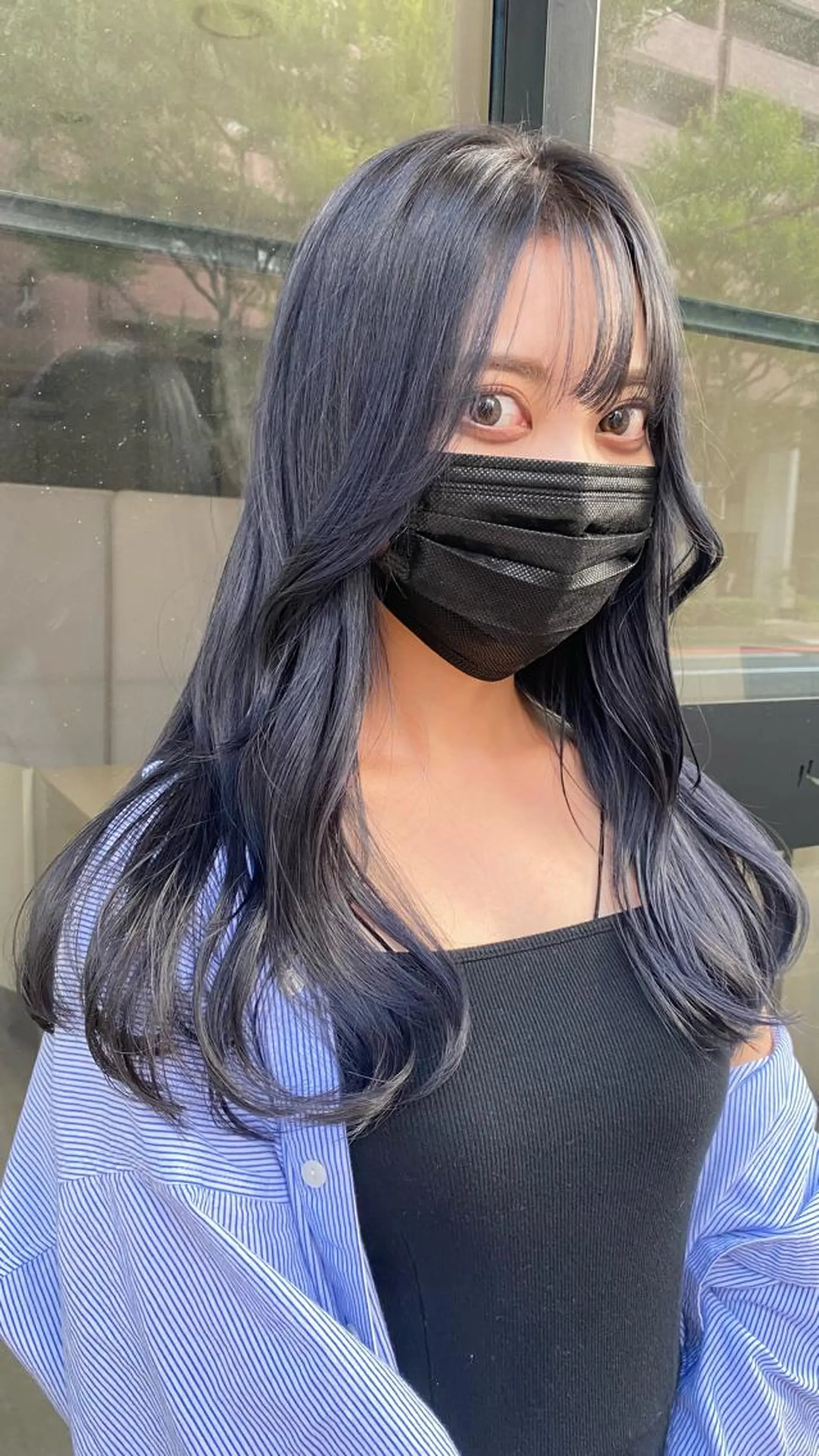 ロング カラー カット ヘアカラー トリートメント RURI韓国ボブ 🇰🇷タッセルボブのヘアスタイル