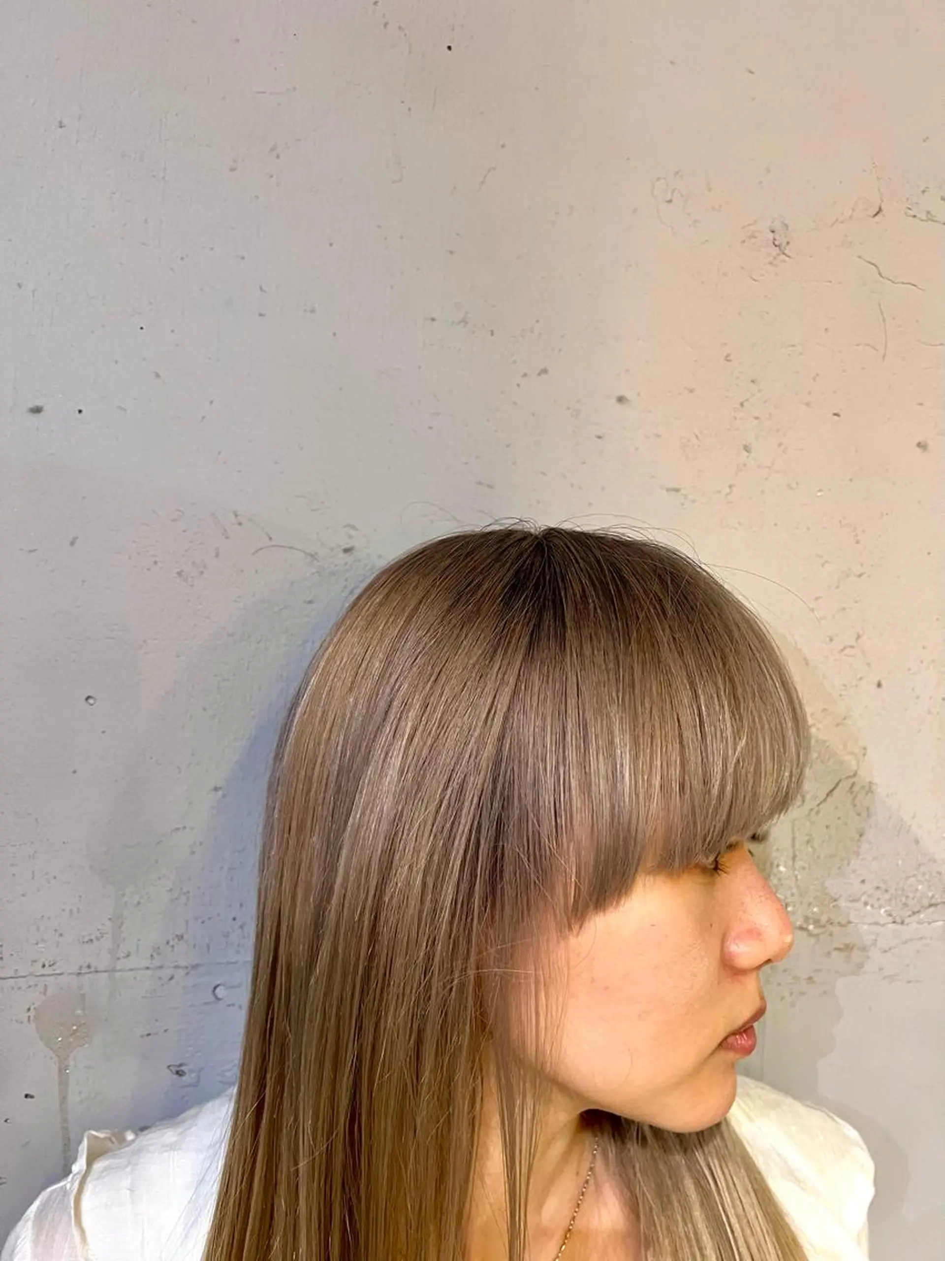 セミロング カラー ワイドバング カット ヘアカラー 小笠原 悠斗のヘアスタイル