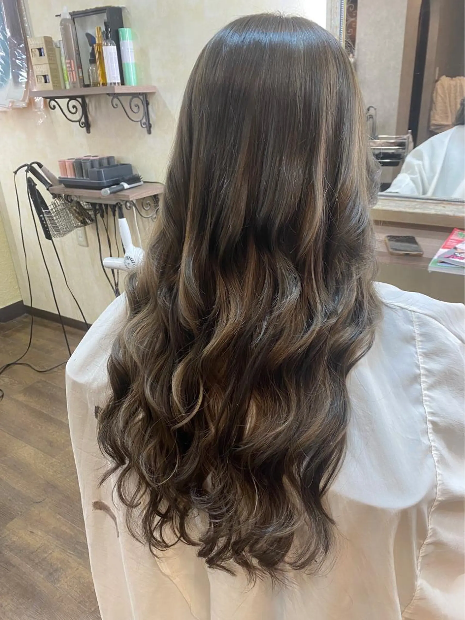 ロング ヘアアレンジ シールエクステ エクステ ロング 田井中 悠紀のヘアスタイル